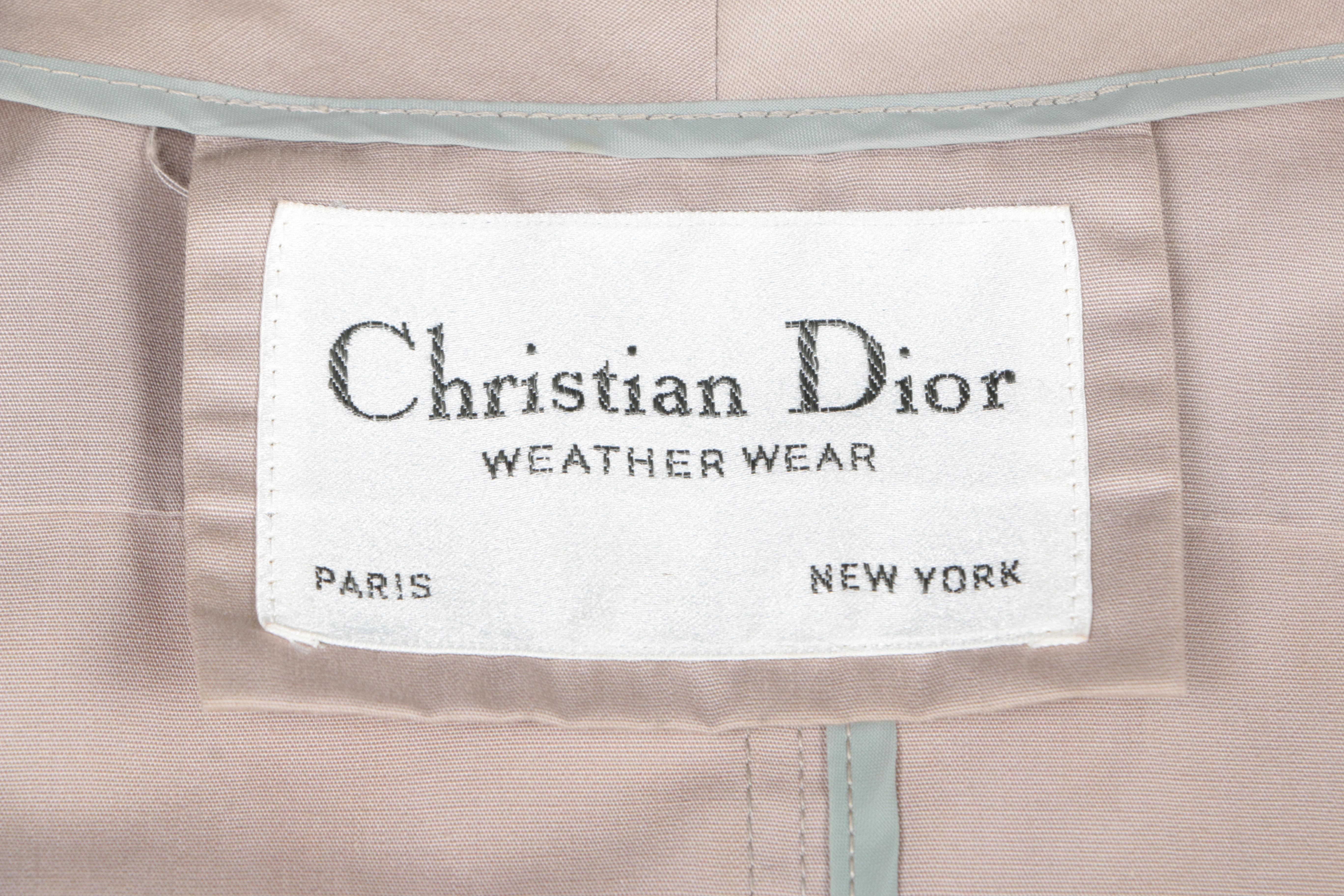 Christian Dior Weather Wear Trench Coat