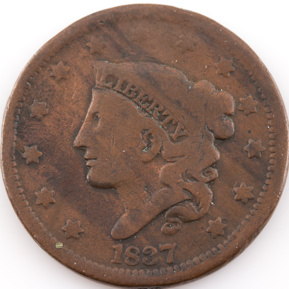 Three Coronet Head Large Cents from the 1830s