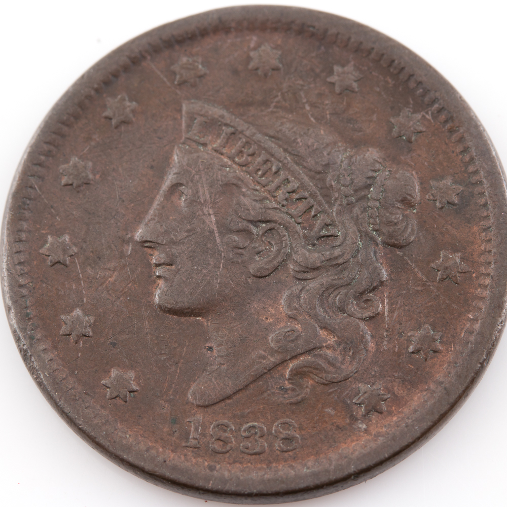 Three Coronet Head Large Cents from the 1830s