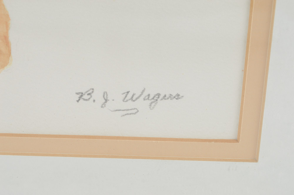 B.J. Wagner Original Watercolor of a Cat