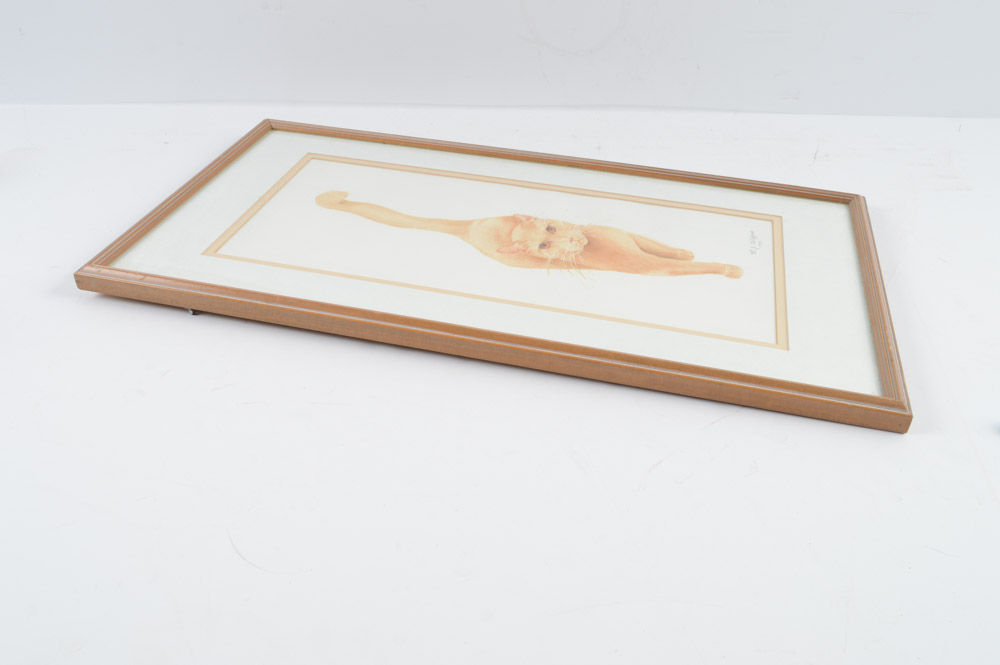 B.J. Wagner Original Watercolor of a Cat