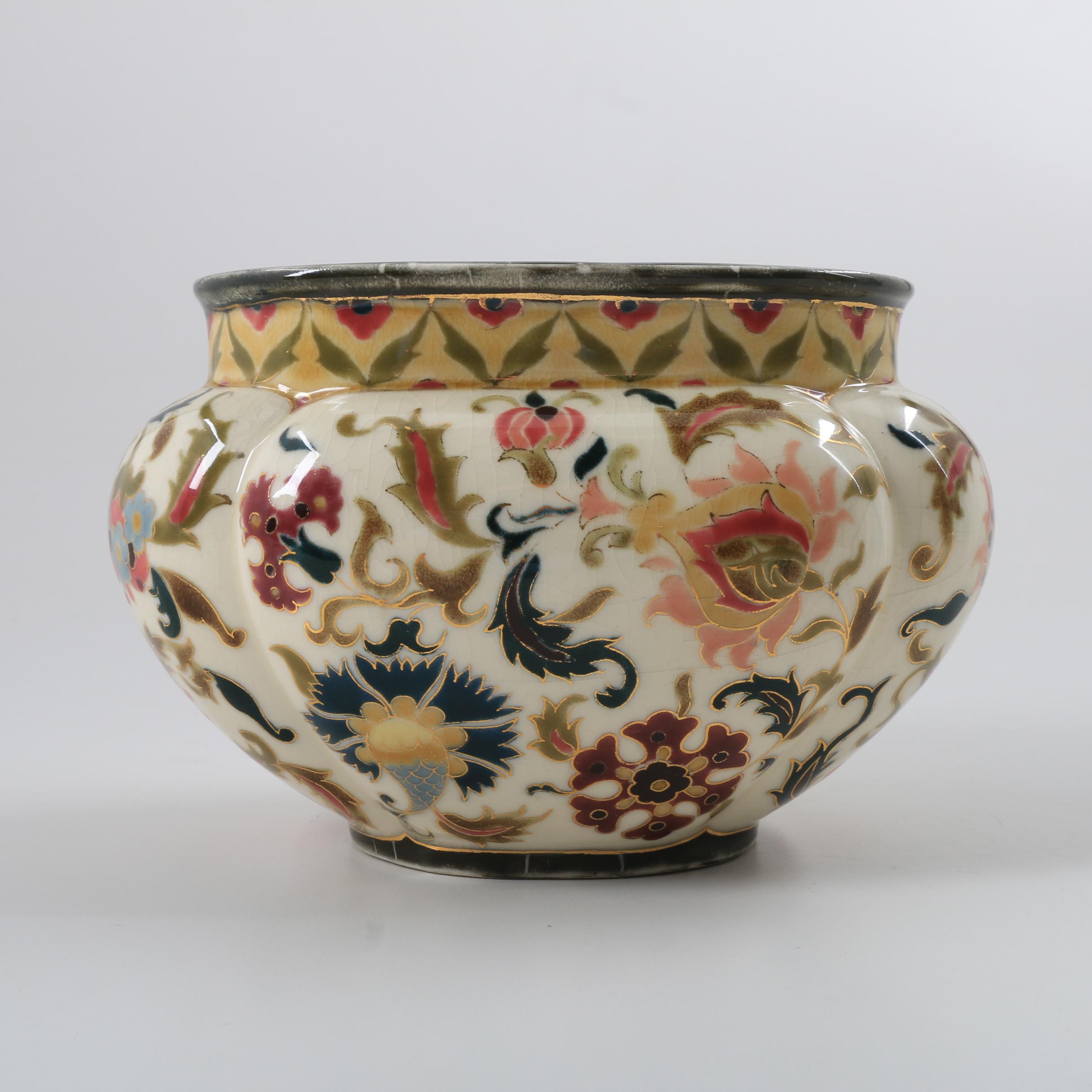 Zsolnay Pottery Hand Painted Ceramic Vessels