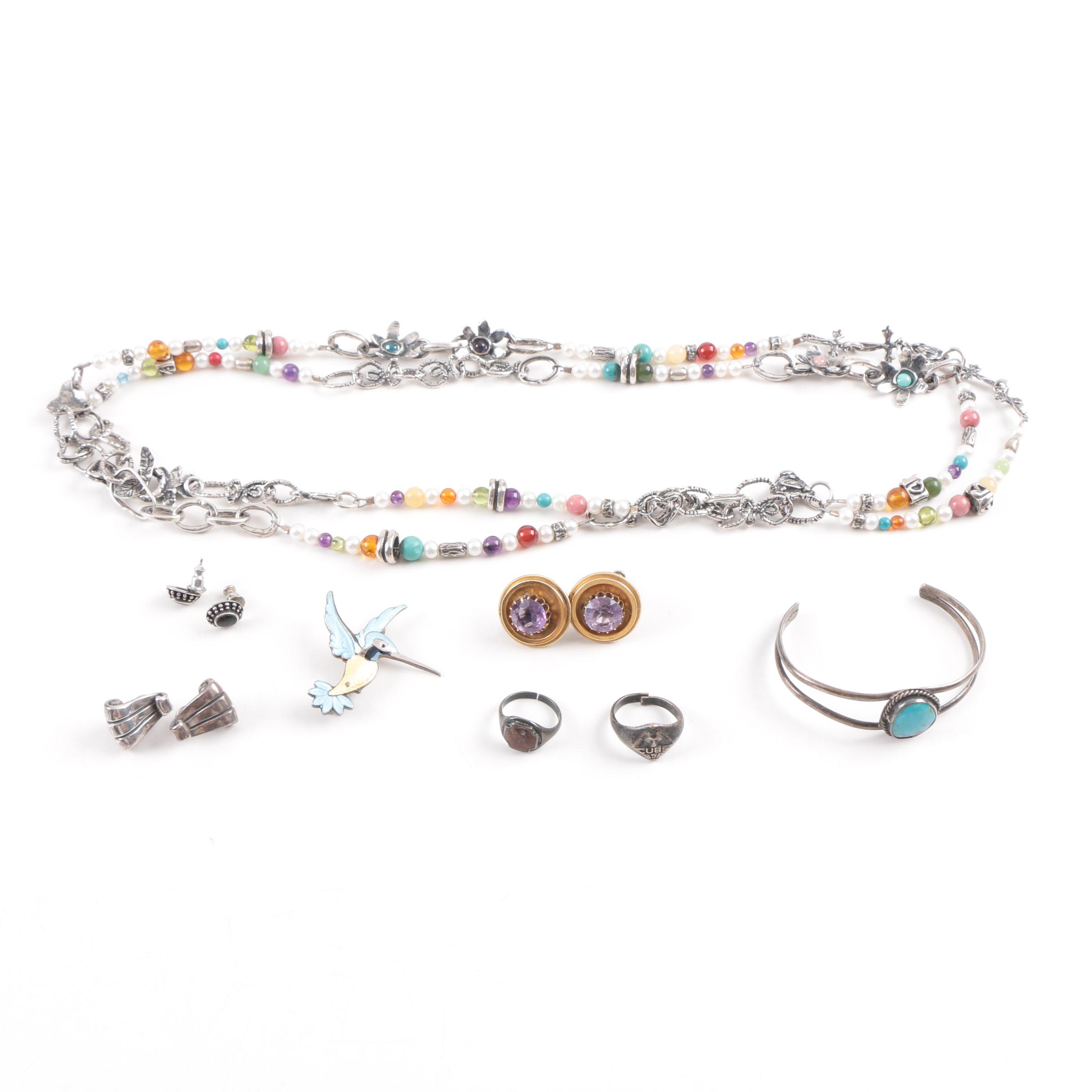 Sterling Silver Jewelry Including James Avery, Volmer Bahner, and Claireworks