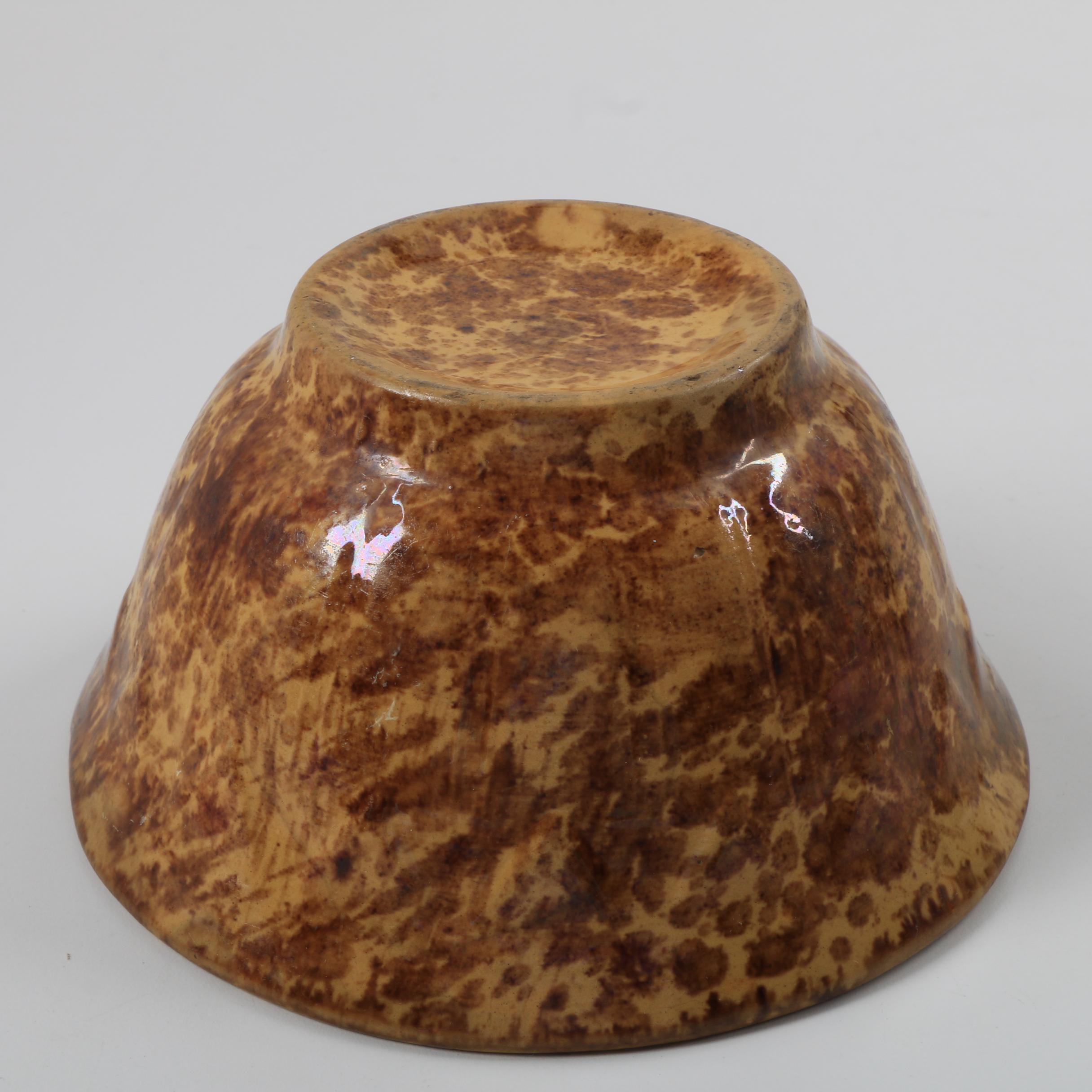 Early 20th-Century Yellow Ware Bowl and Shawnee Corn Stalk Vase