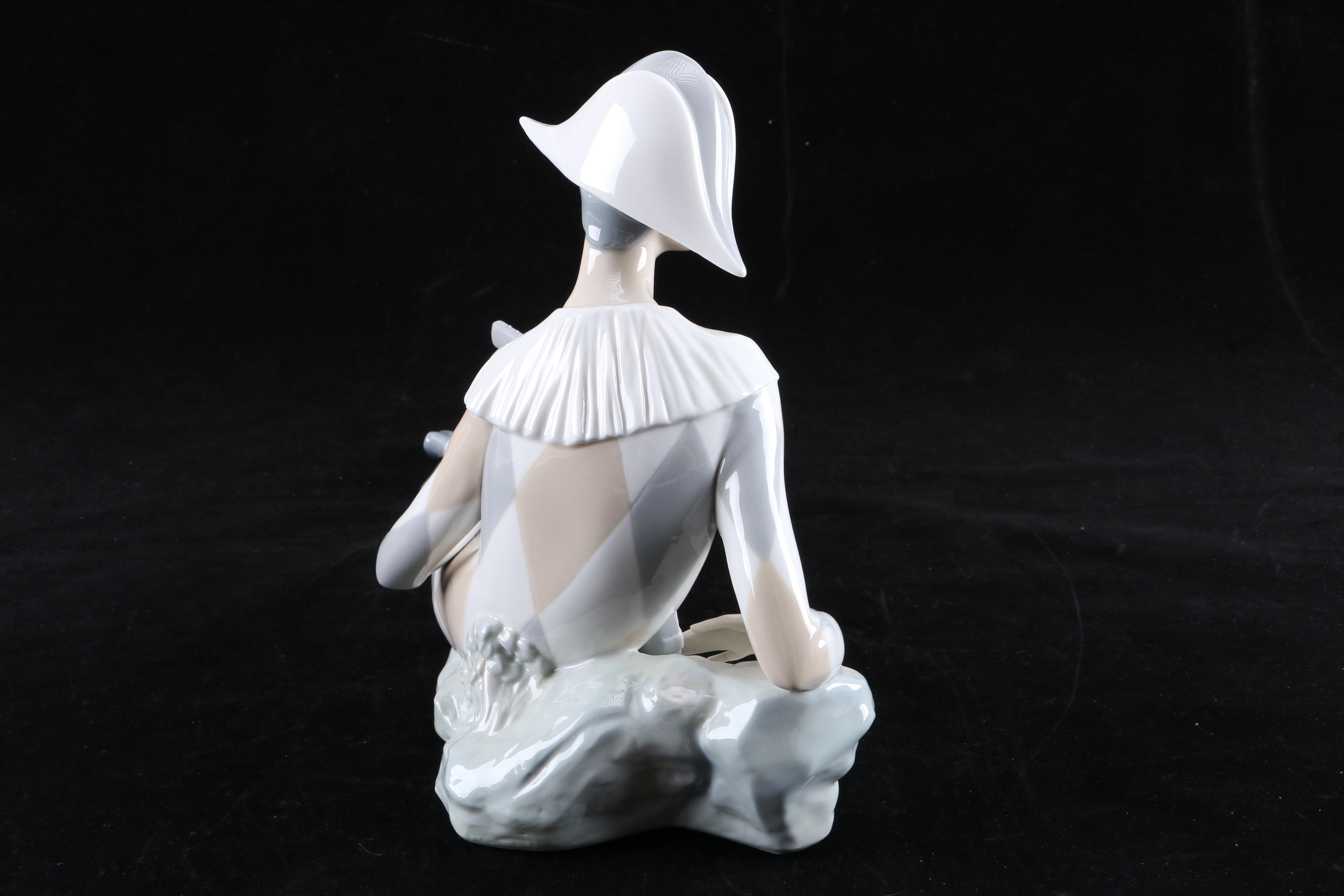 Lladro Seated Harlequin Figurine