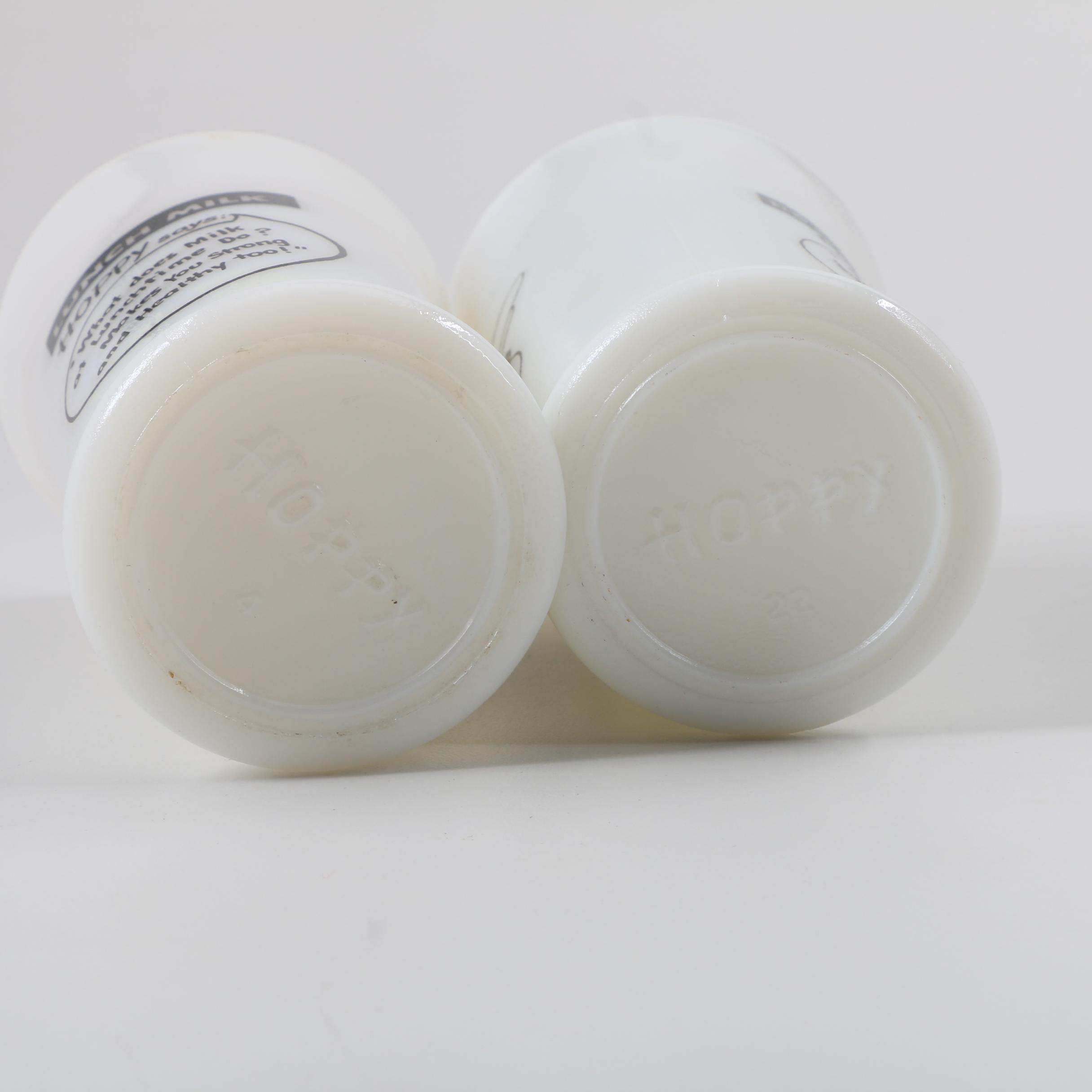 Vintage Hopalong Cassidy Milk Glass Mugs and Tumblers