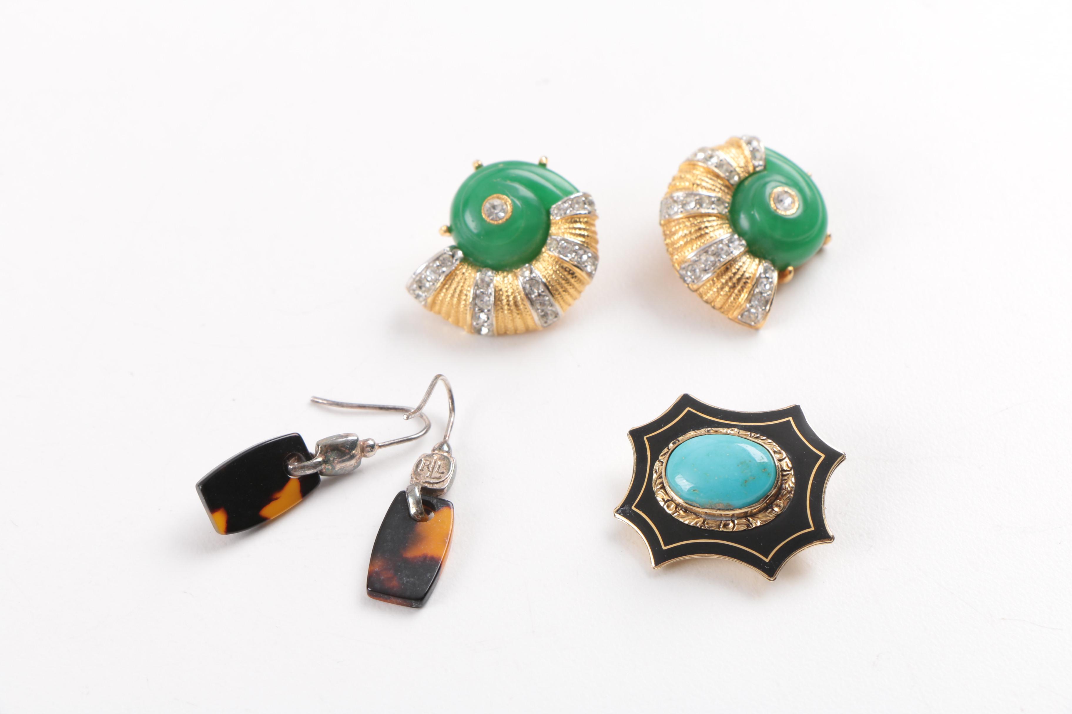 Assorted Costume Jewelry Including Hattie Carnegie and Eisenburg