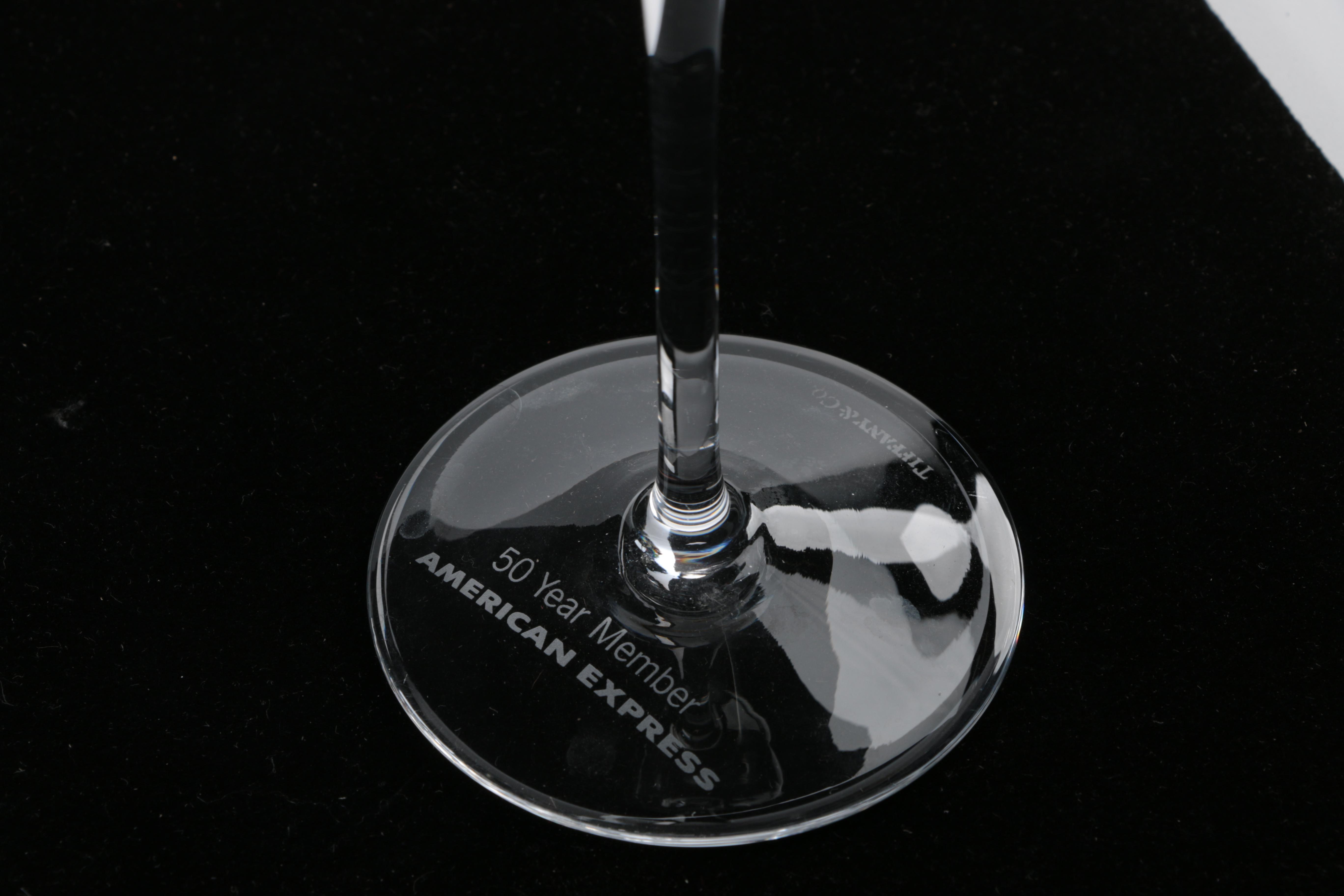 Pair of Tiffany & Co. "Classic" Crystal Champagne Flutes