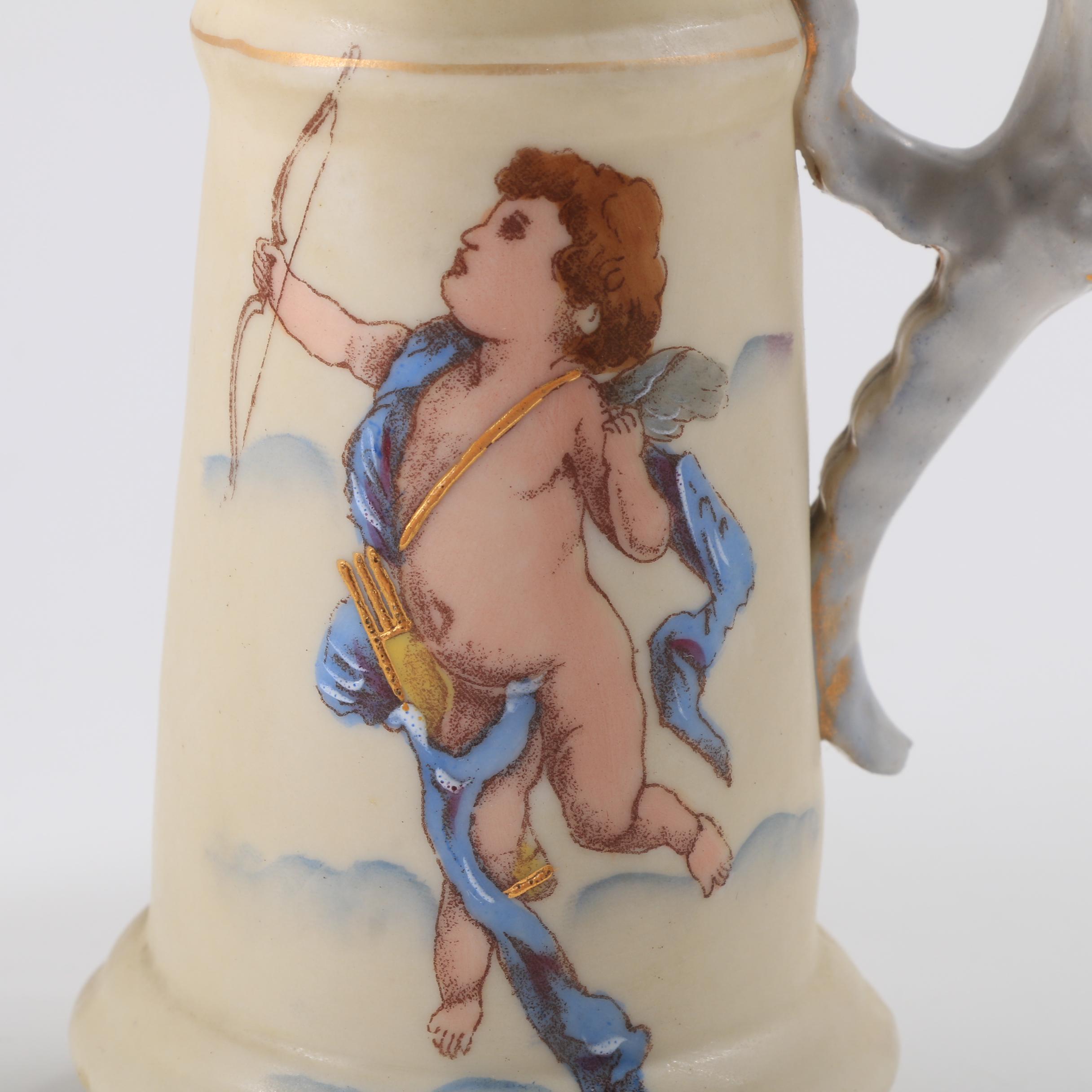 Pair of Hand Painted Porcelain Creamer Jugs