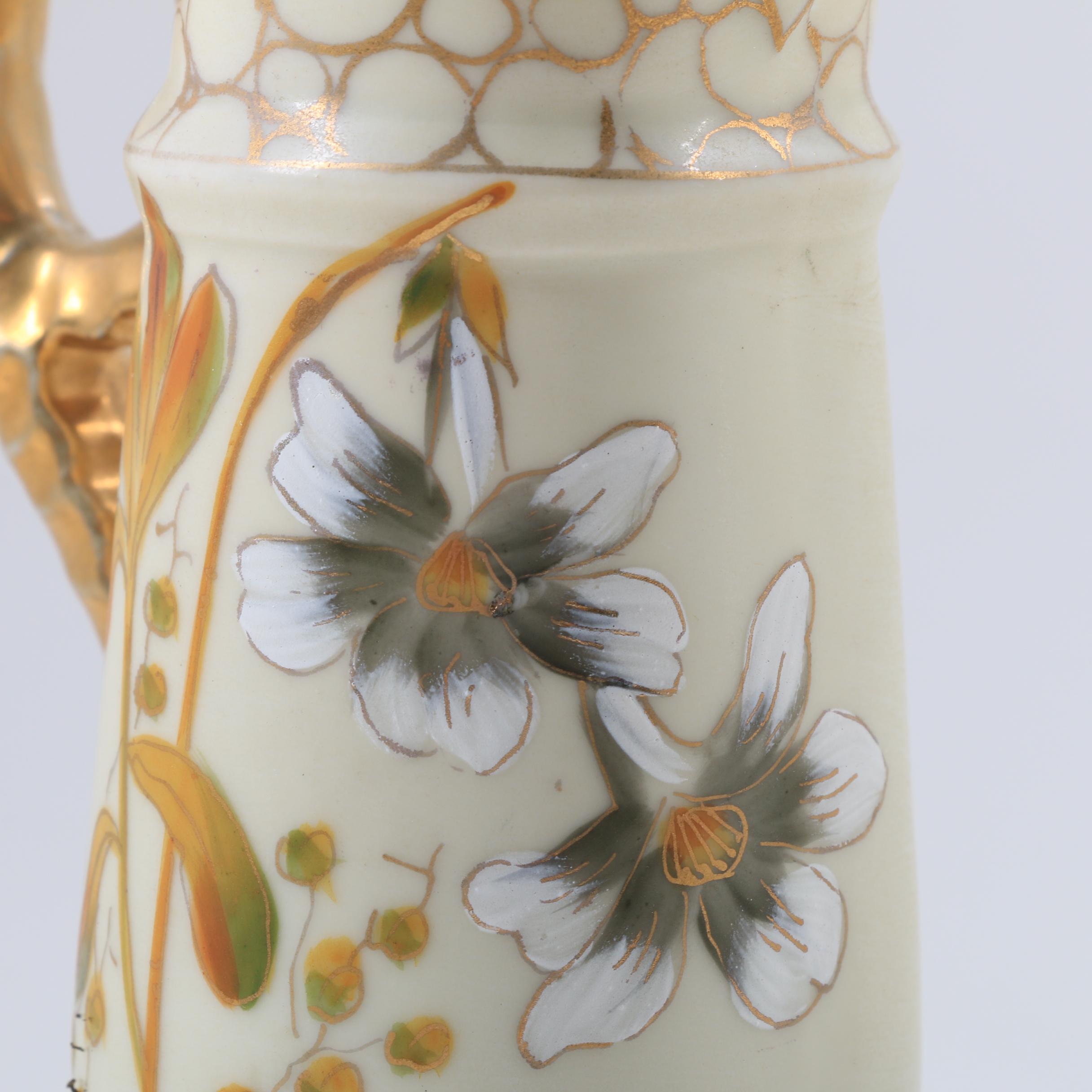Pair of Hand Painted Porcelain Creamer Jugs