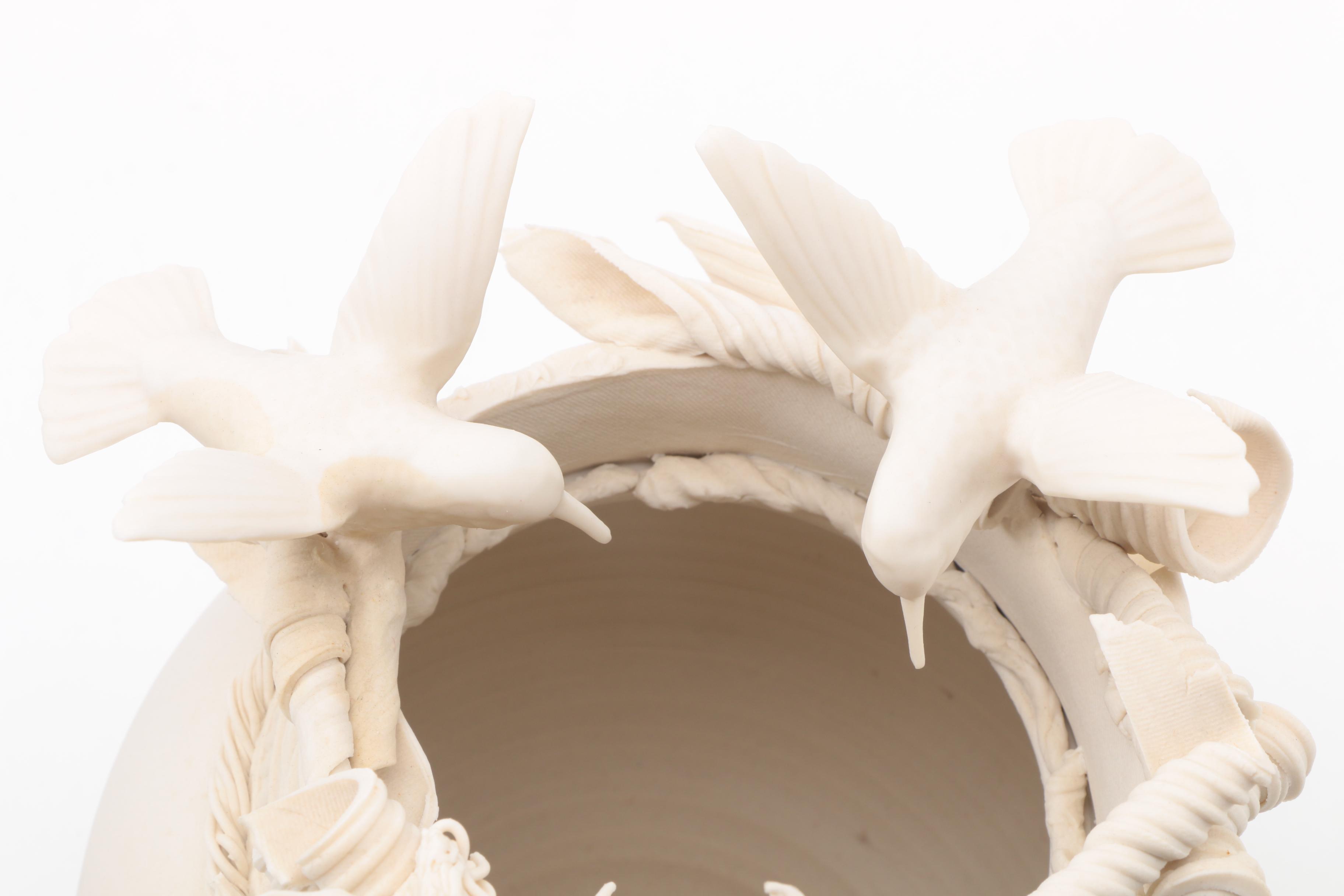 Porcelain Hummingbird Vase