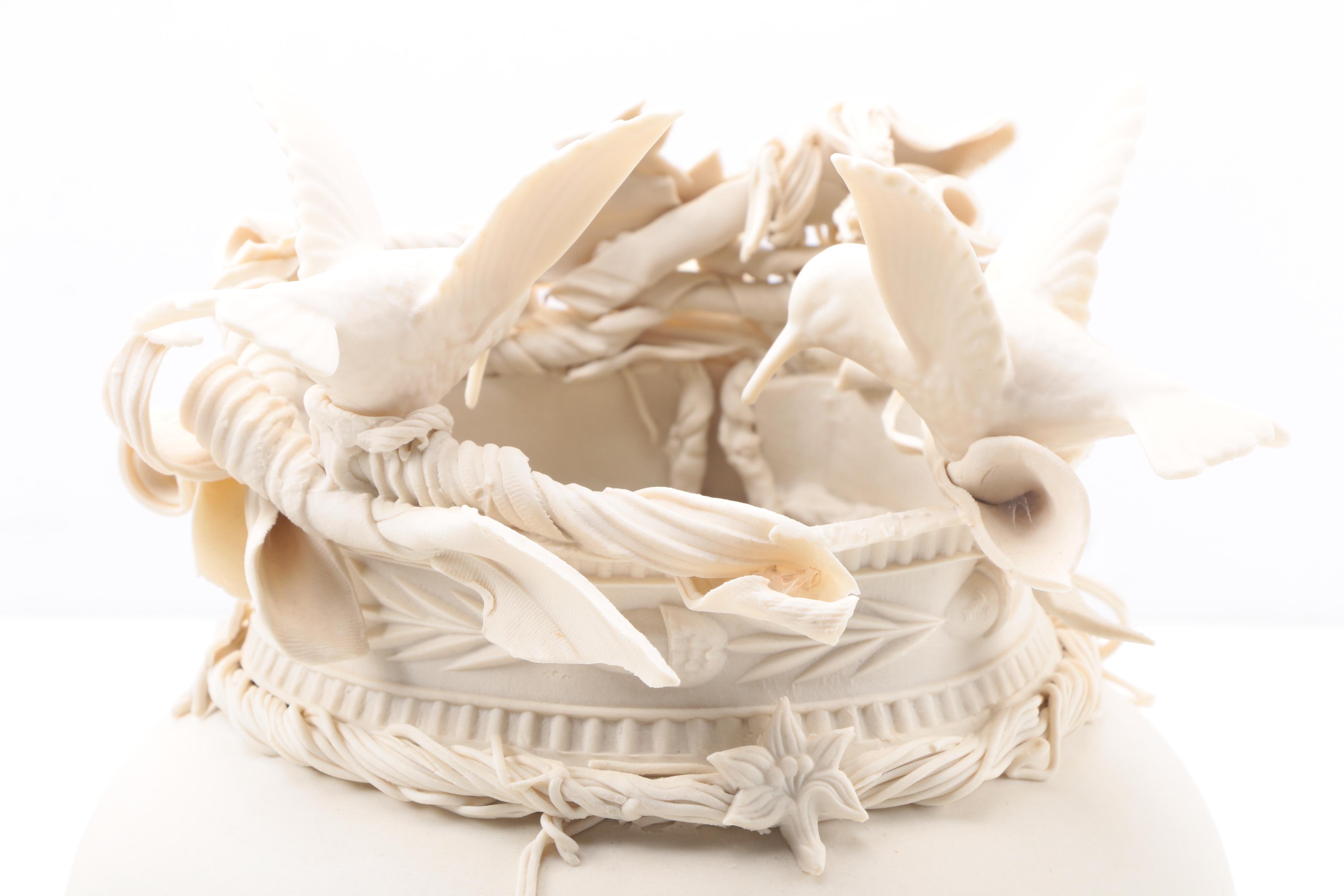 Porcelain Hummingbird Vase