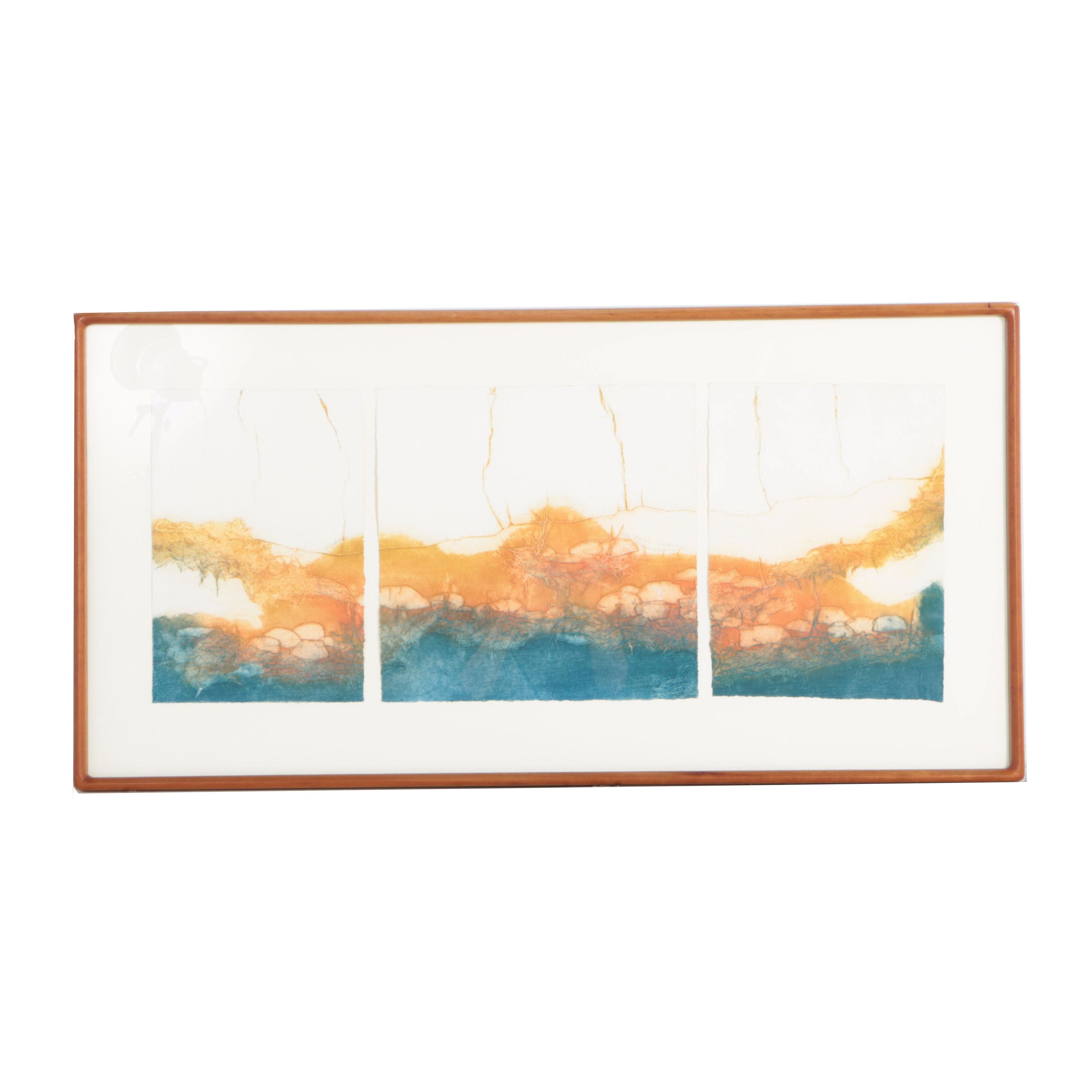 Ruth Rodman Limited Edition Etching Triptych "Evening Memory VI"