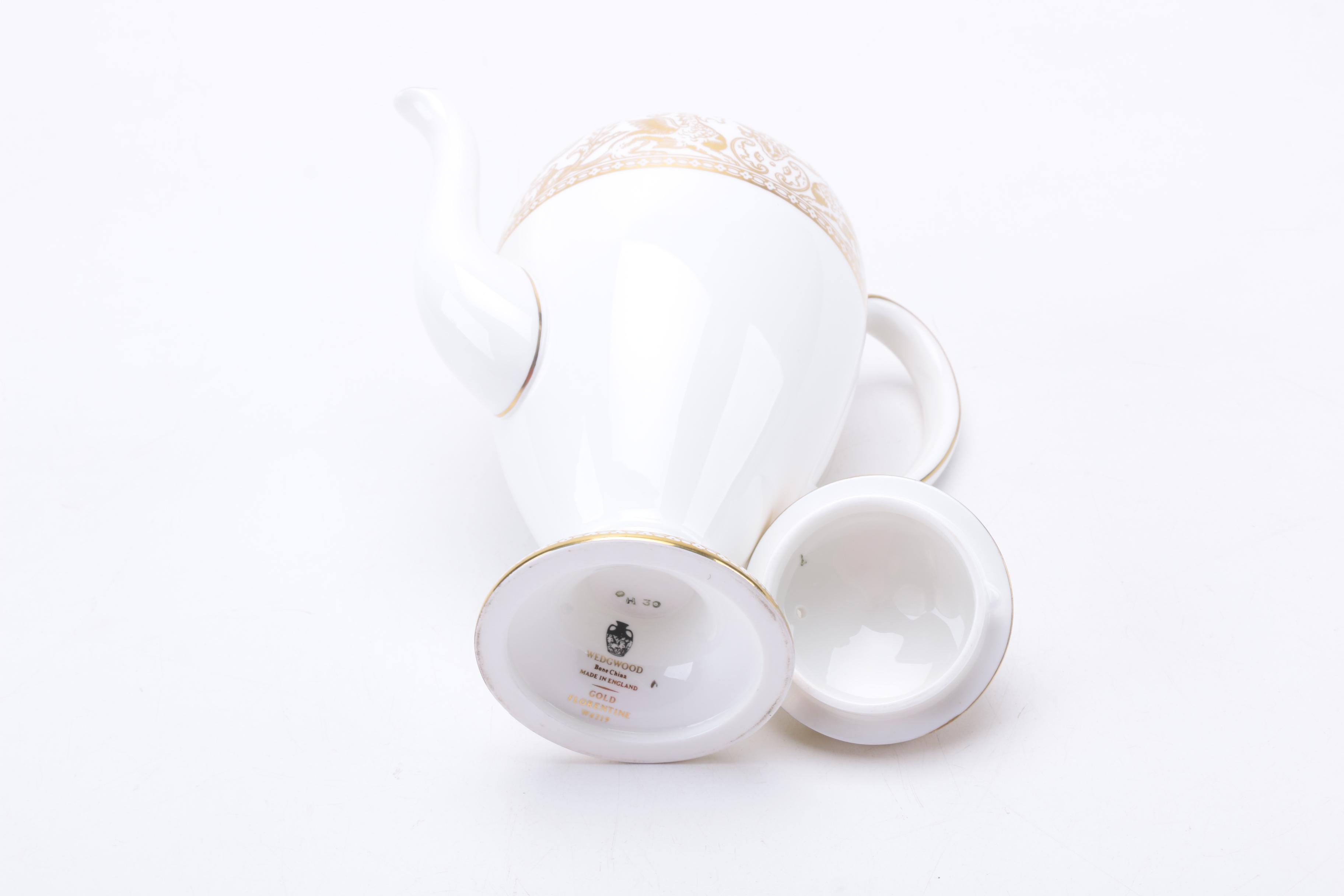 Wedgwood "Florentine Gold" Bone China Coffee Pot