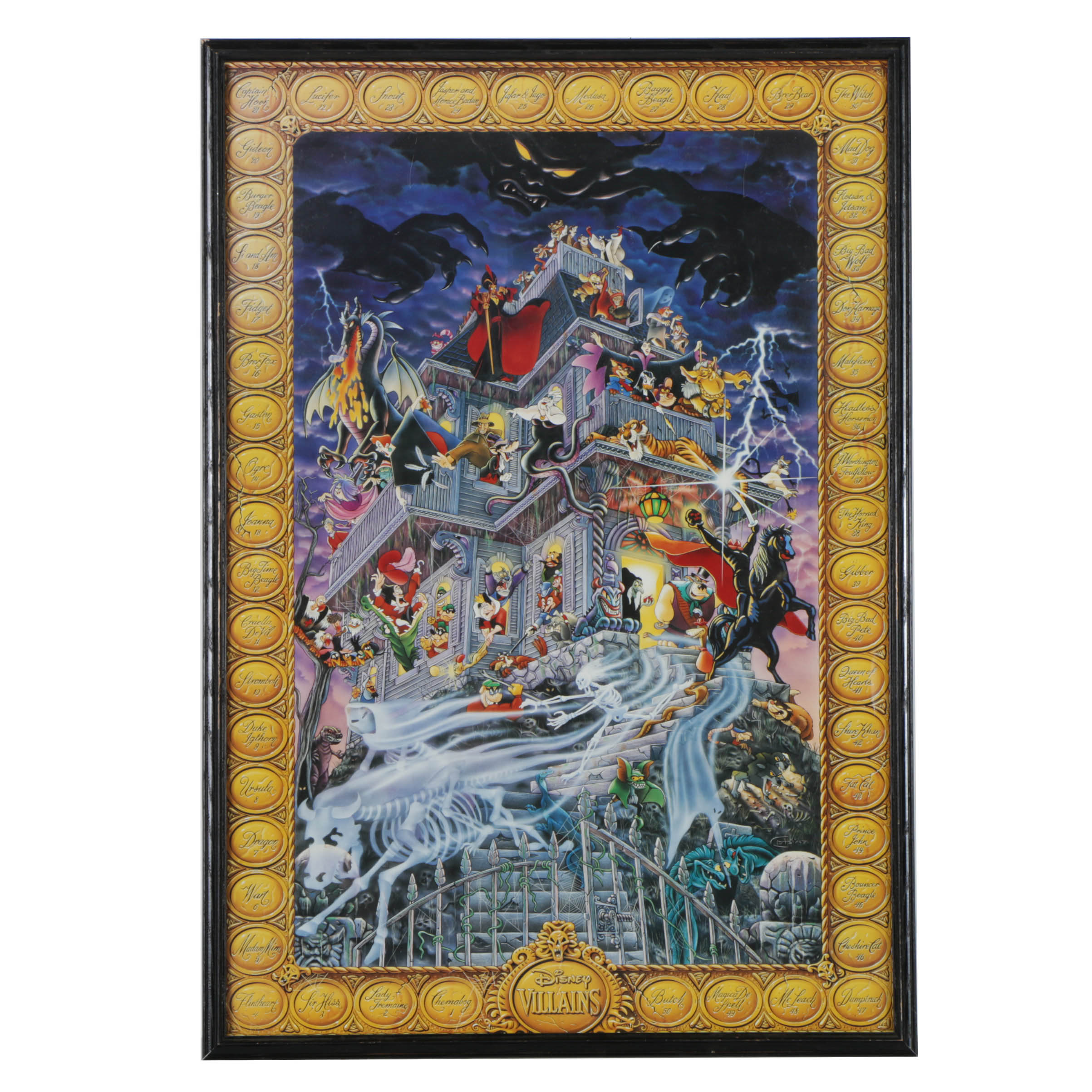 Offset Lithograph "Disney Villains"