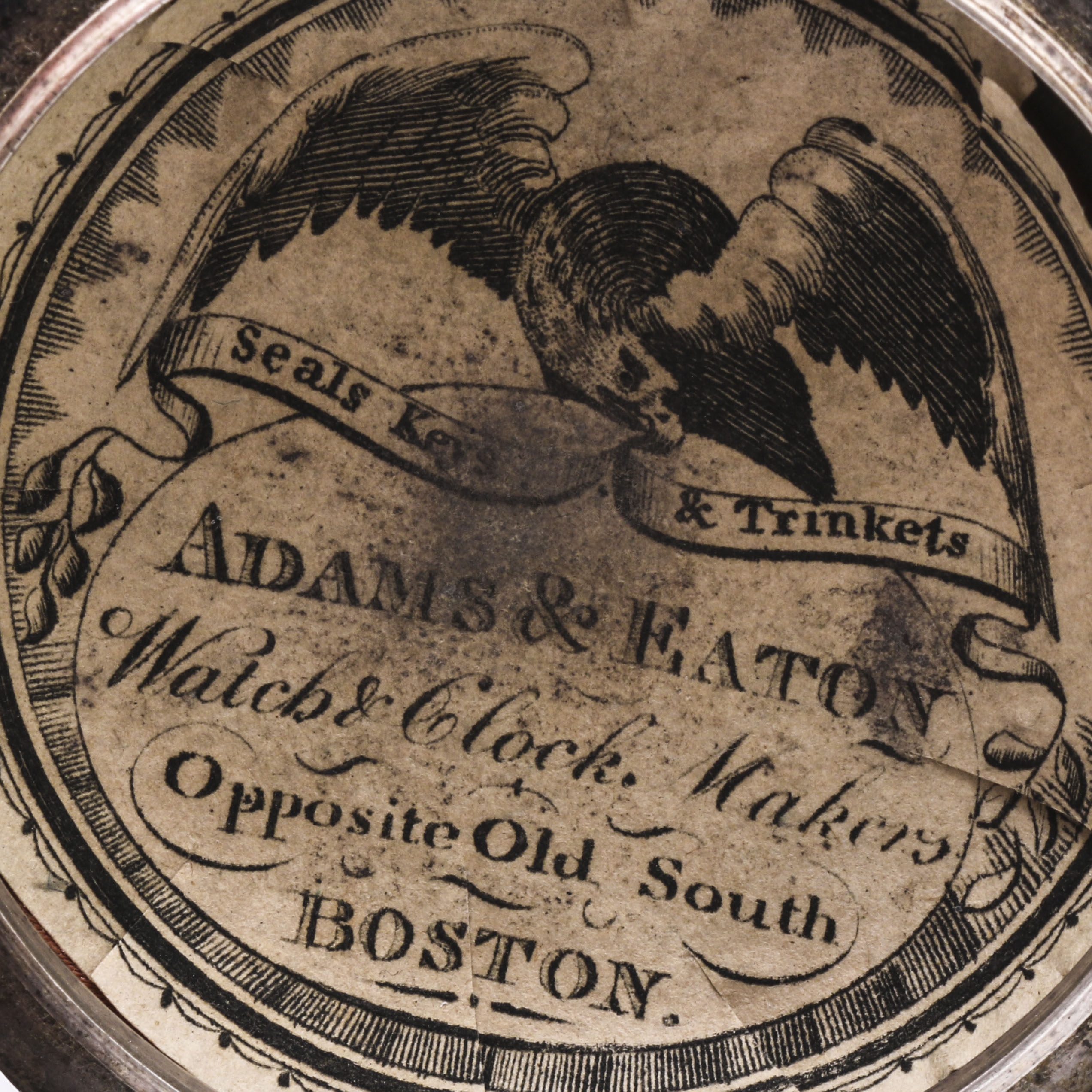 18th Century Thomas Wagstaffe Sterling Silver Pocket Watch With Diamond Jewel