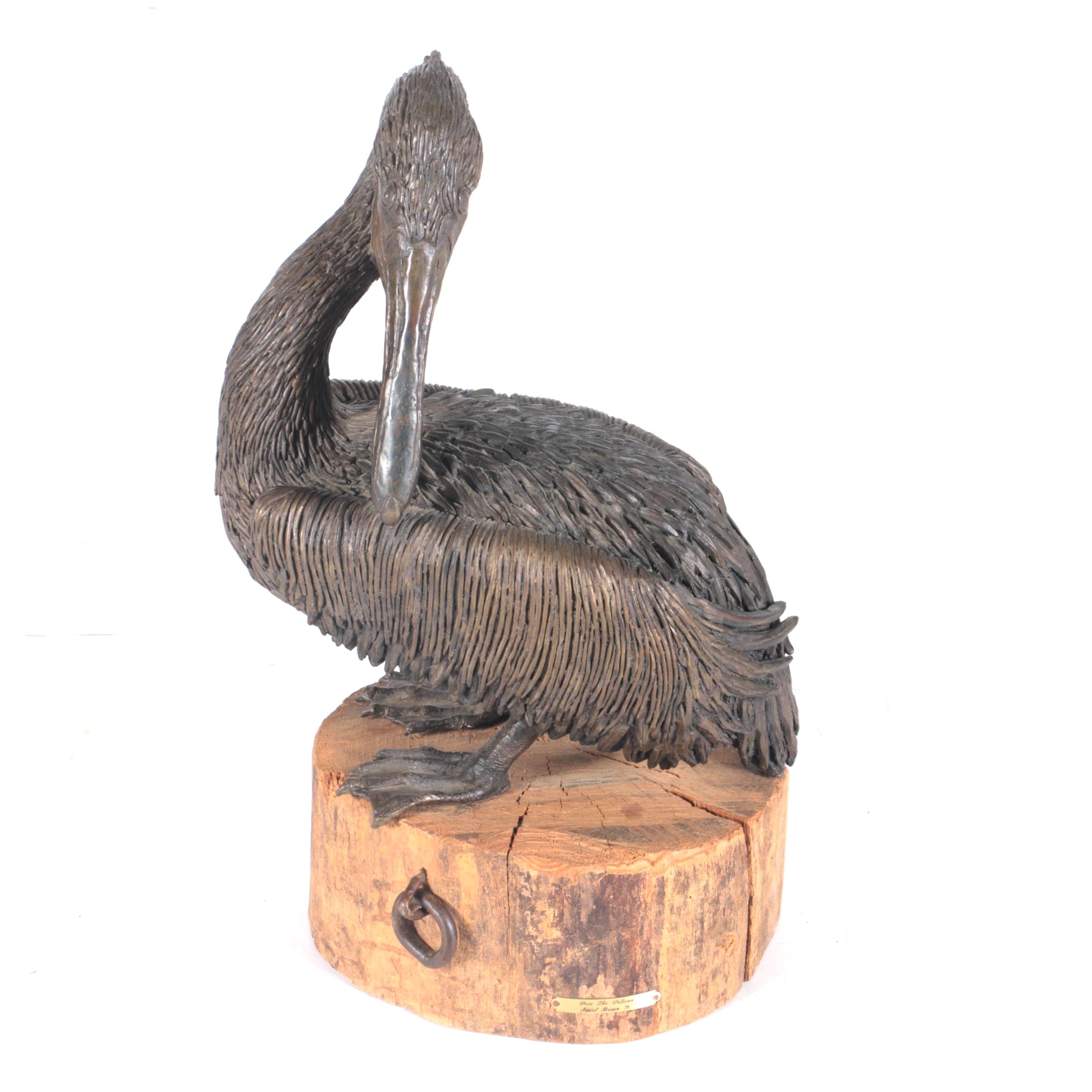 Jewel Brawn Copper Alloy Pelican Sculpture