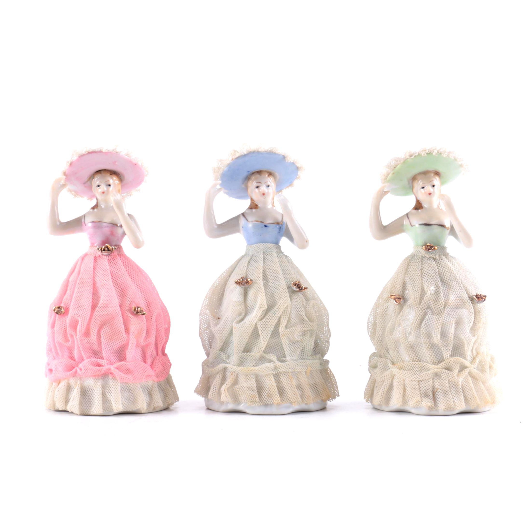 Three Women Ceramic Figurines