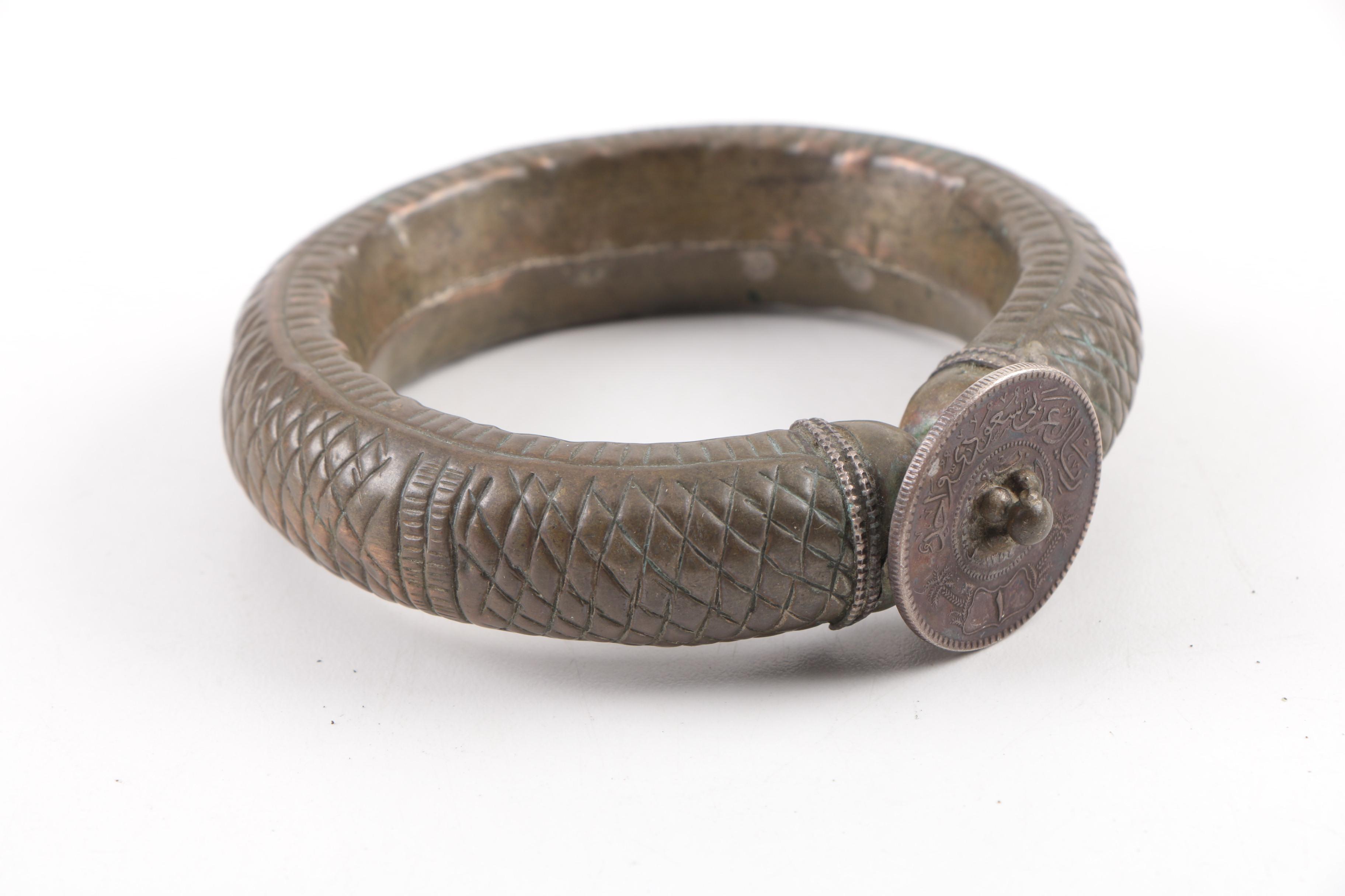 Vintage Berber Style Bracelets and Tibetan Pendant