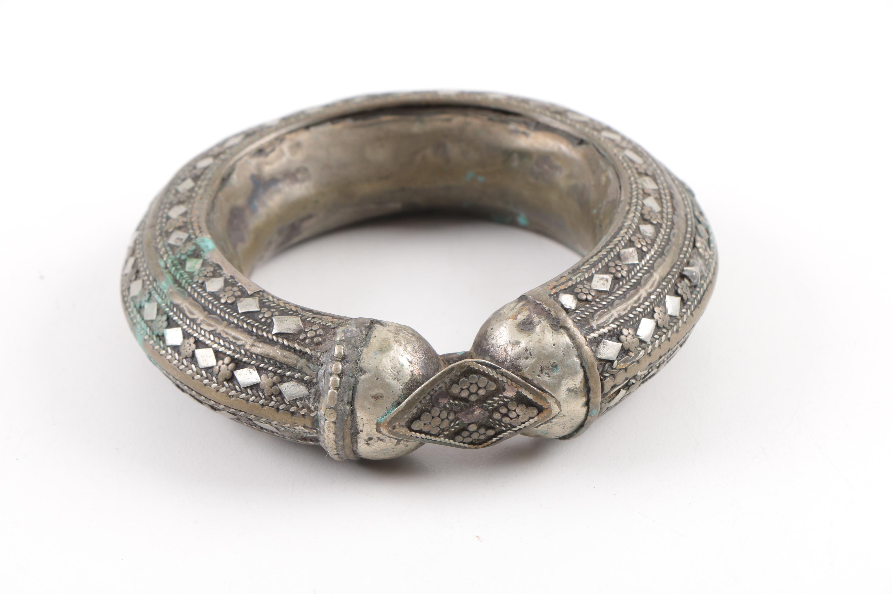 Vintage Berber Style Bracelets and Tibetan Pendant