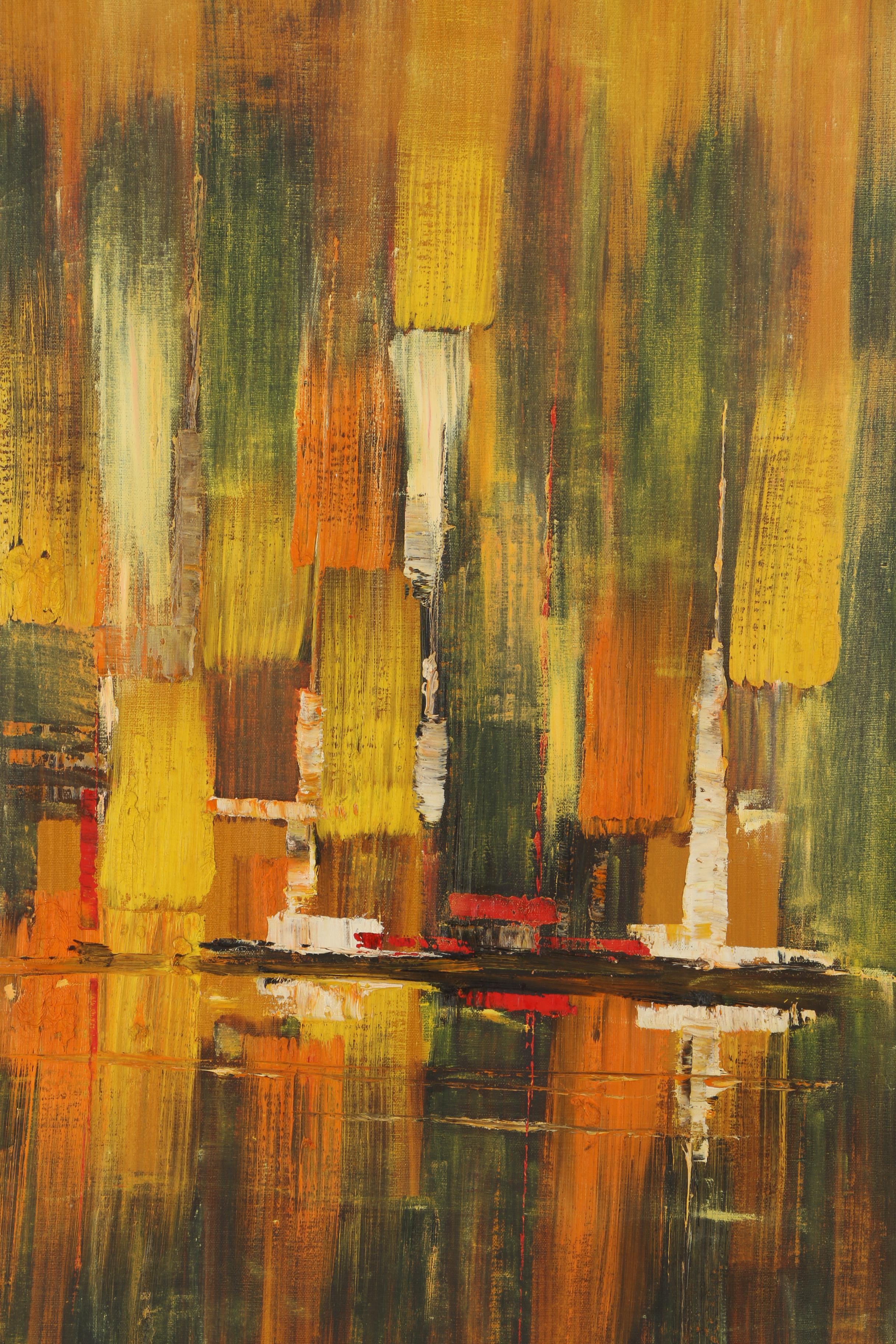 Levine Oil on Canvas Abstract Painting