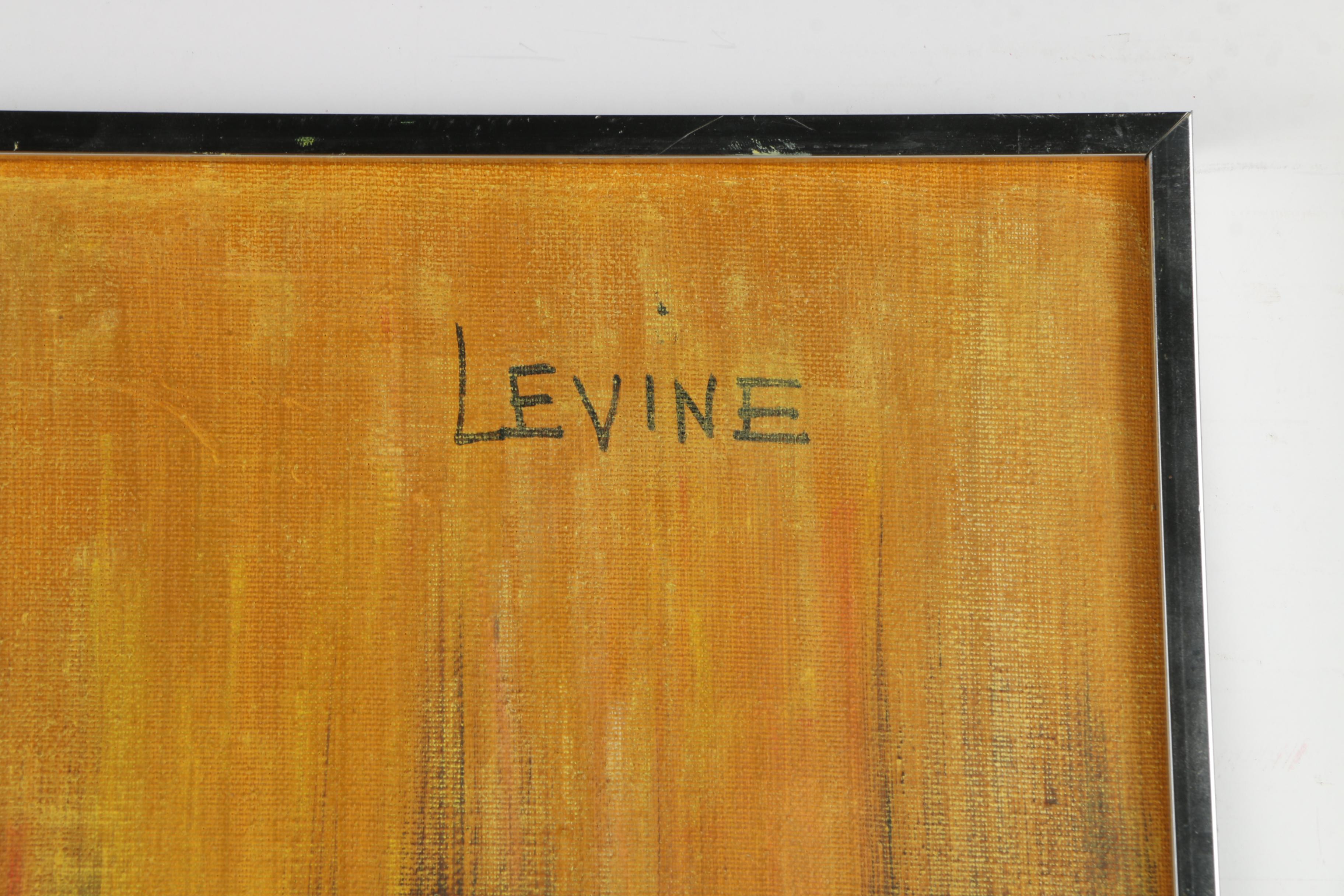 Levine Oil on Canvas Abstract Painting