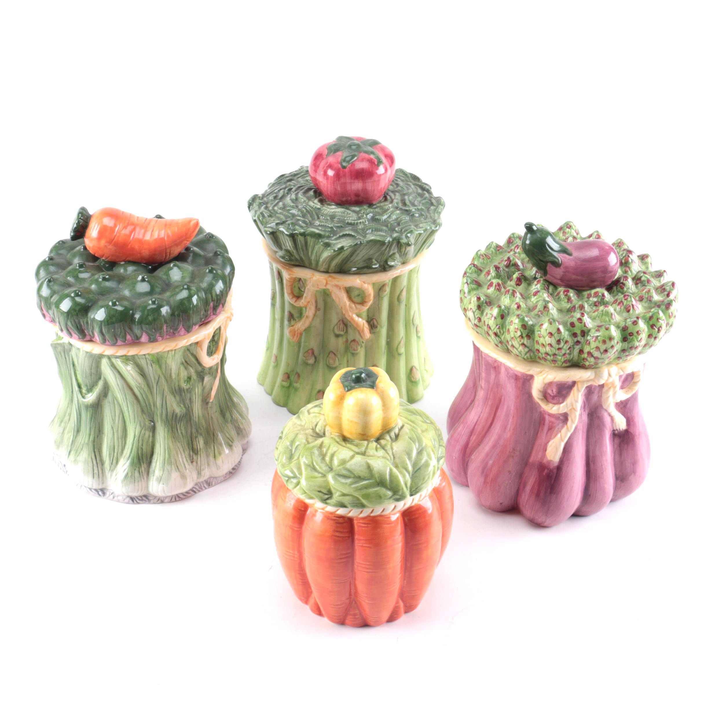 Set of Ceramic Vegetable Canisters