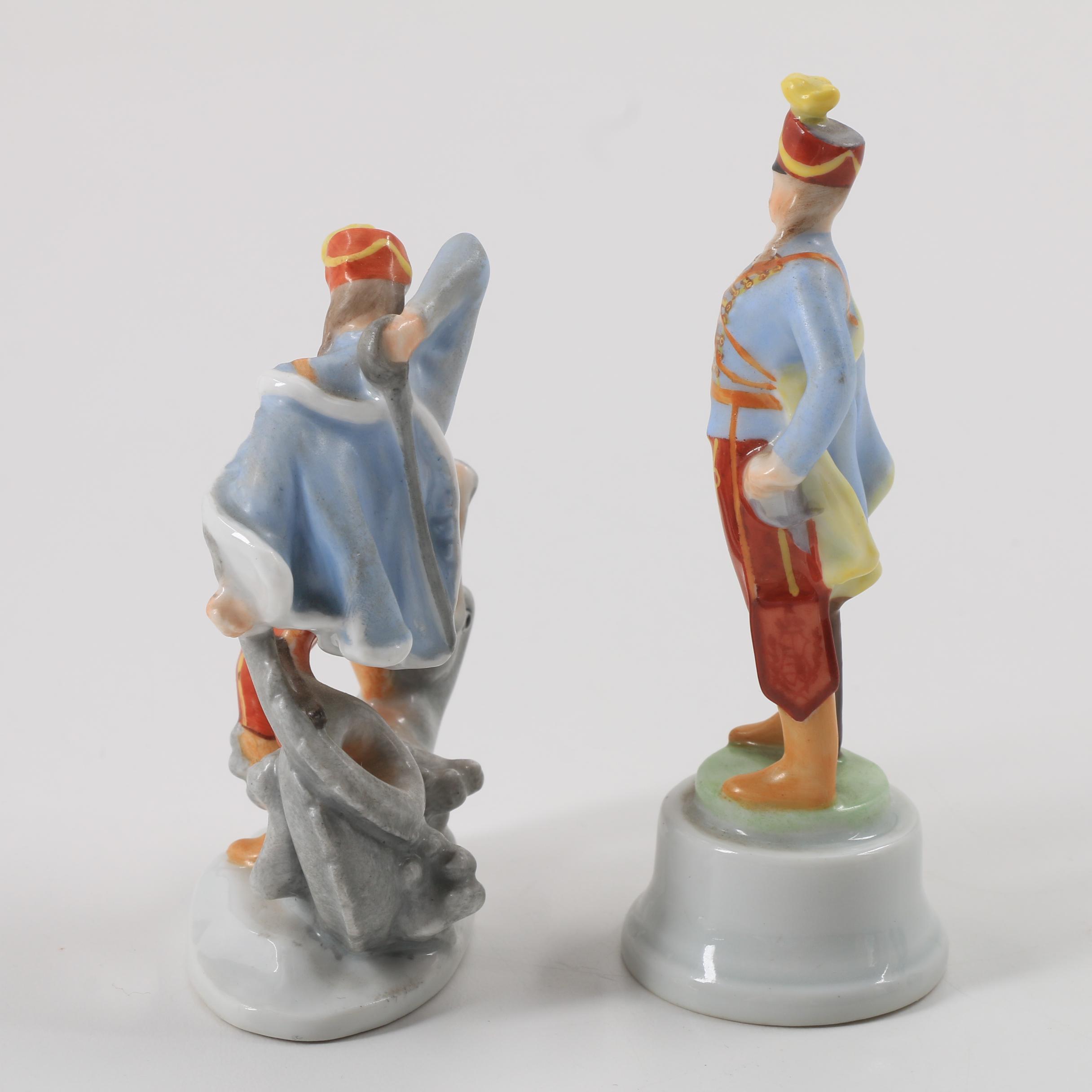 Herend Porcelain "Hadik Hussar" Figurines