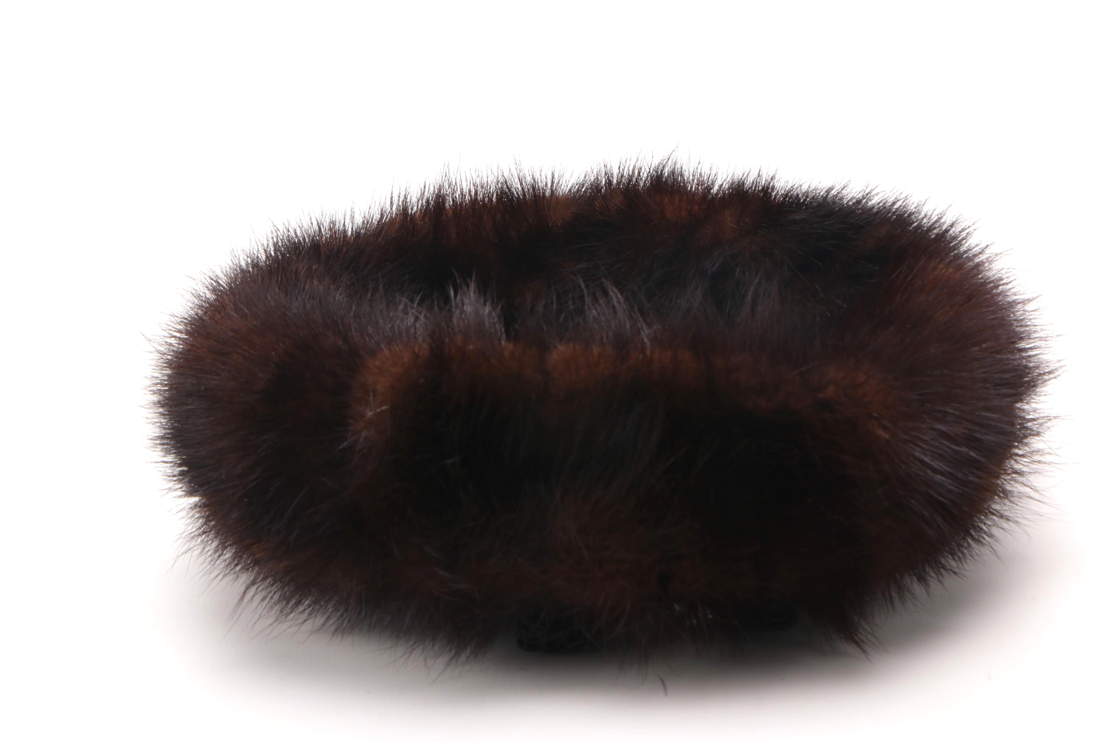 G. Howard Hodge Black Mink Fur Beret