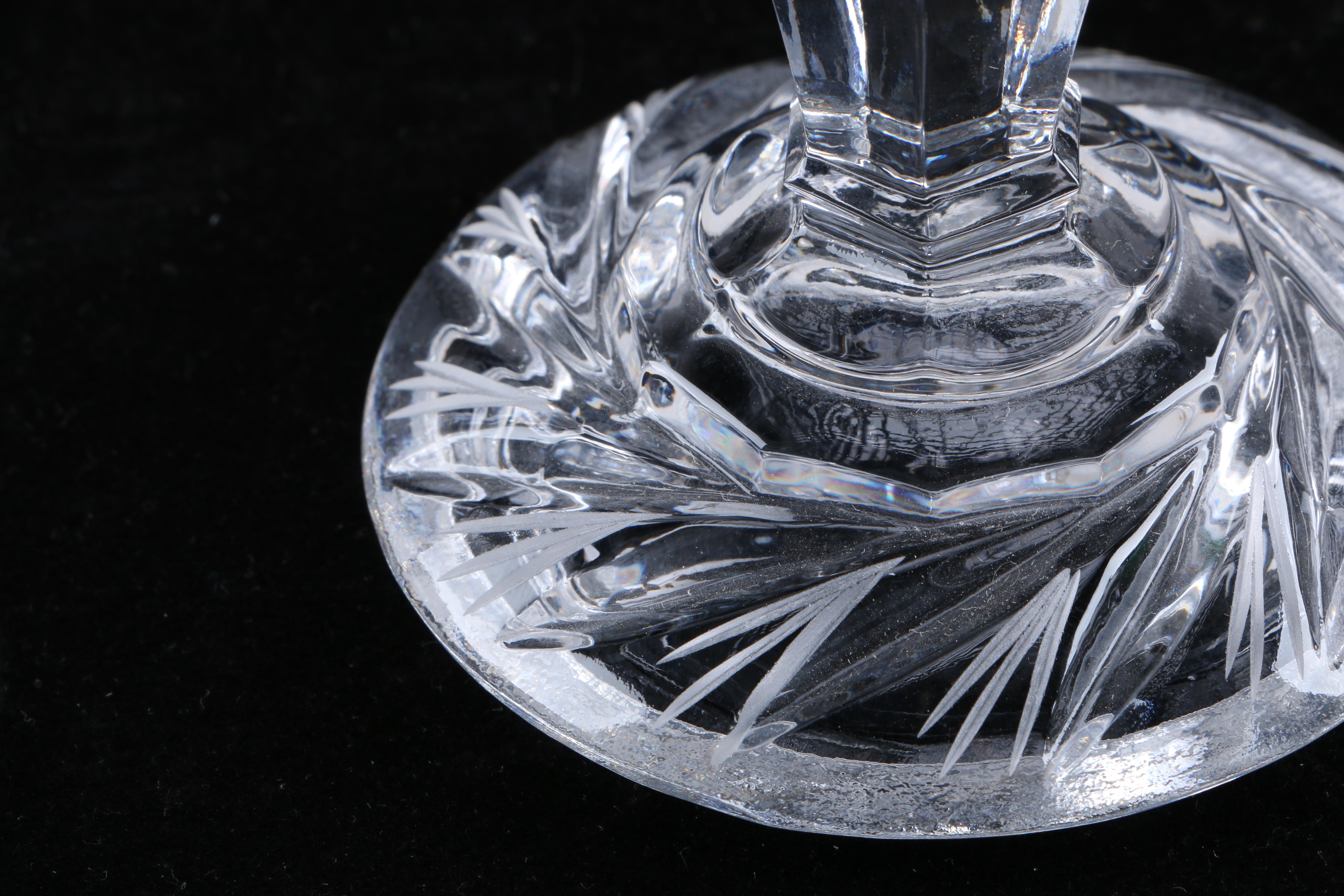 Collection of Crystal and Glass Tableware Including Violetta