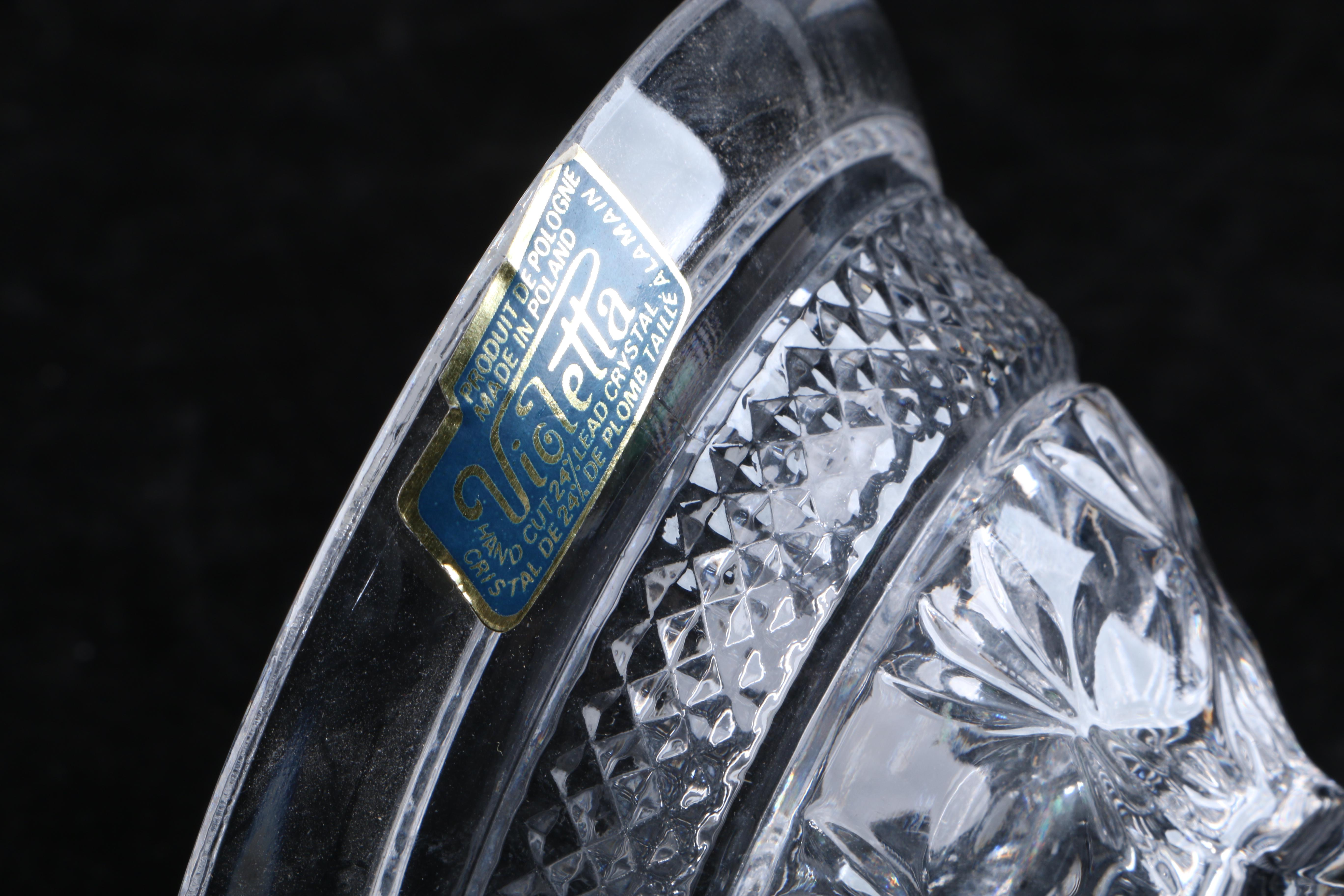 Collection of Crystal and Glass Tableware Including Violetta