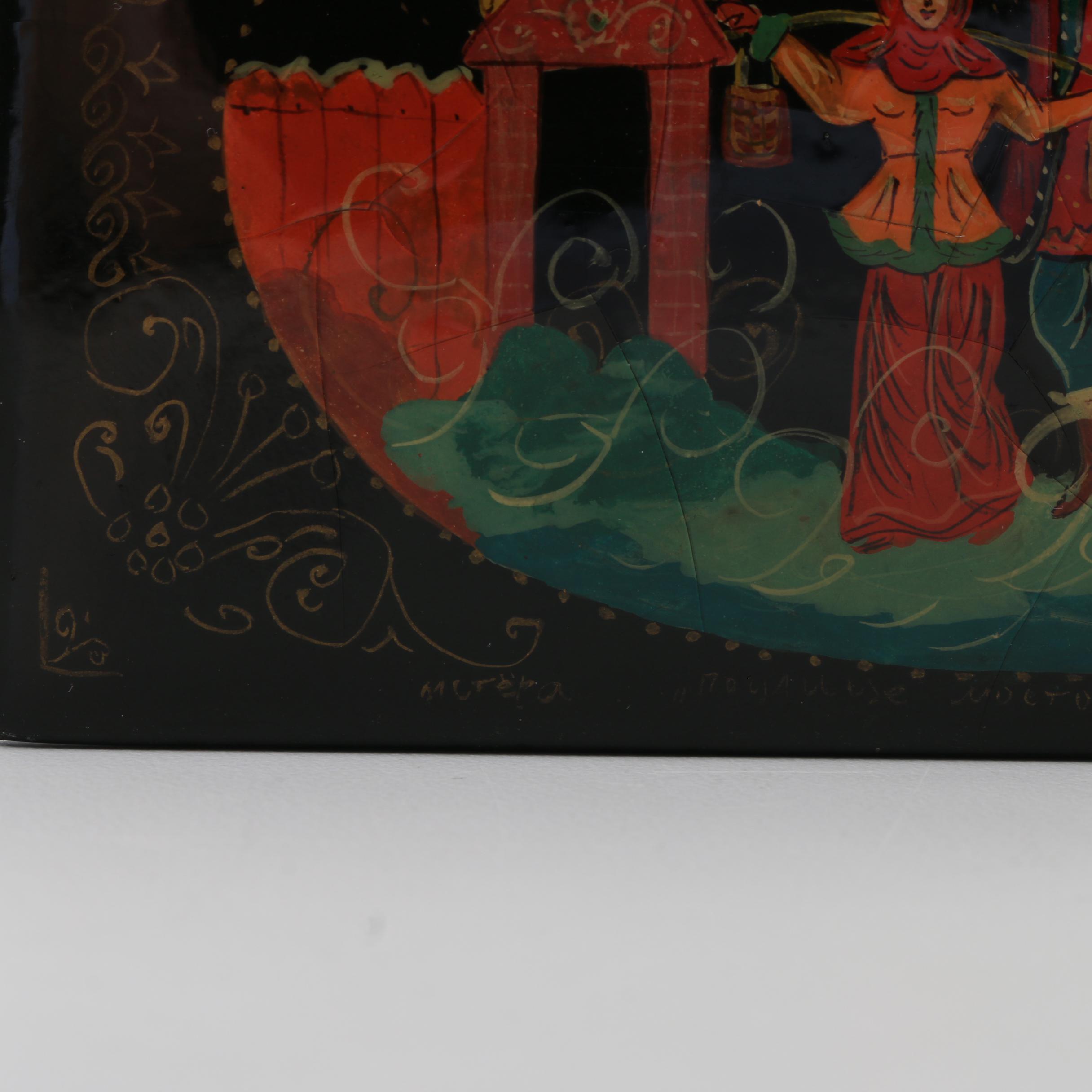 Three Russian Lacquer Palekh Boxes