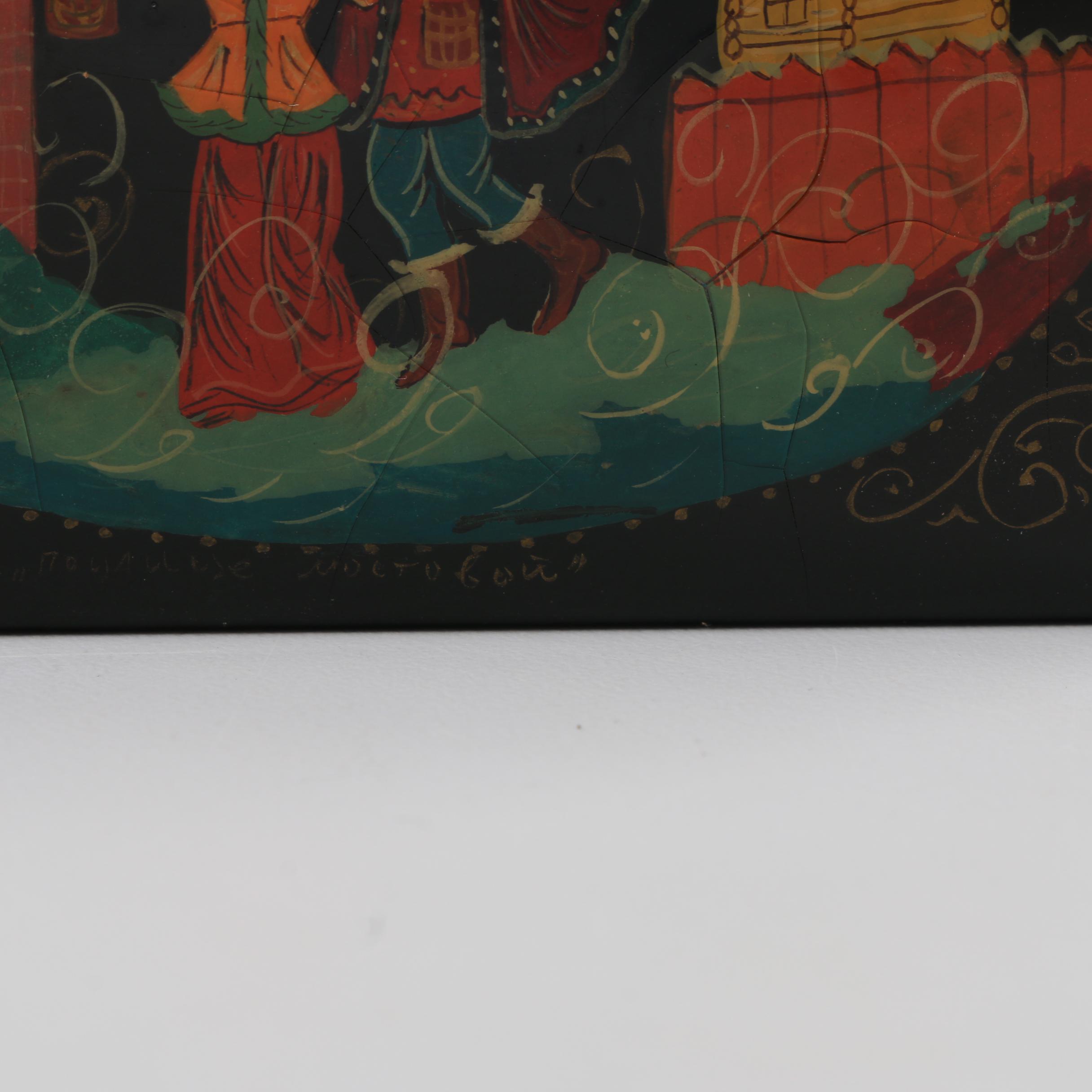 Three Russian Lacquer Palekh Boxes