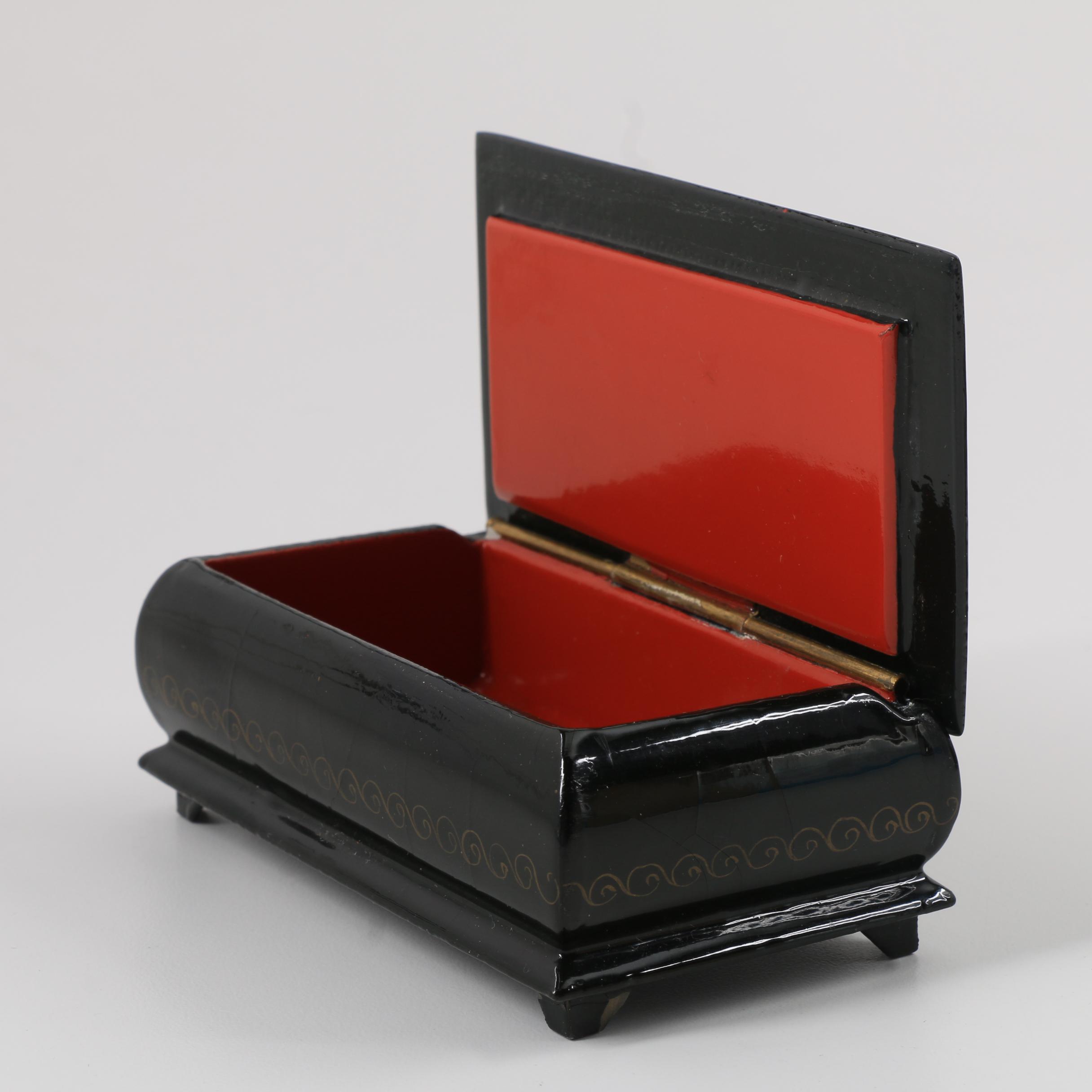 Three Russian Lacquer Palekh Boxes