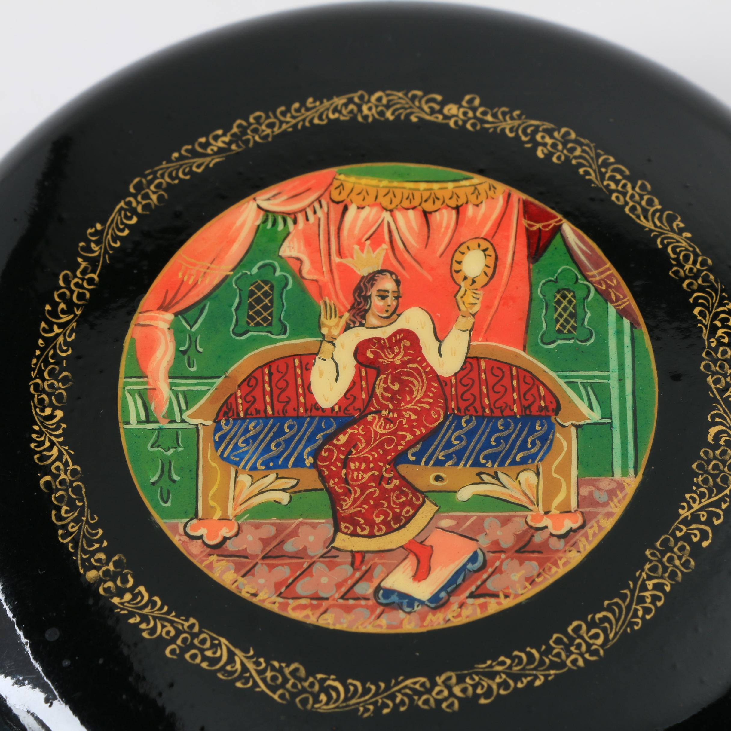 Three Russian Lacquer Palekh Boxes