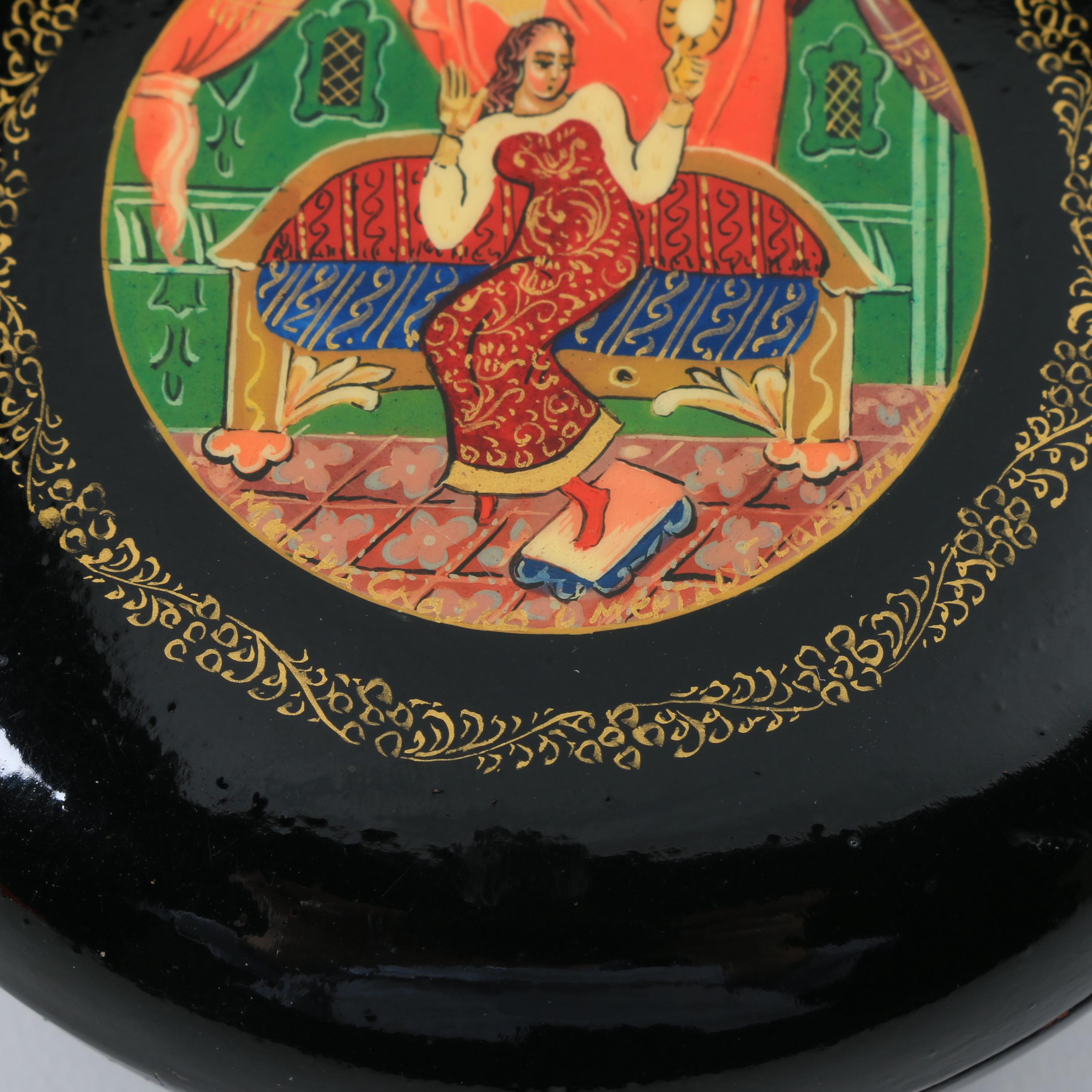 Three Russian Lacquer Palekh Boxes