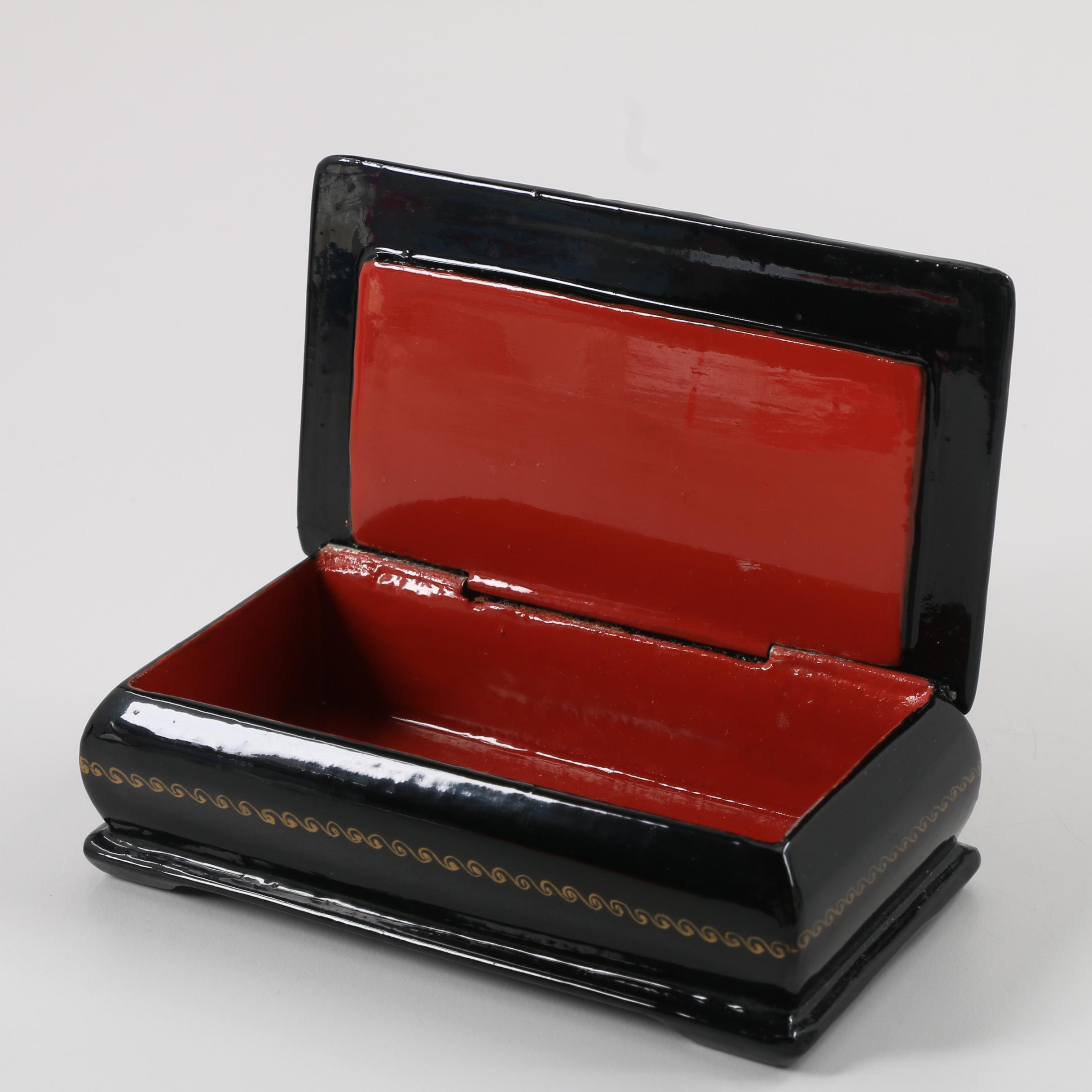 Three Russian Lacquer Palekh Boxes