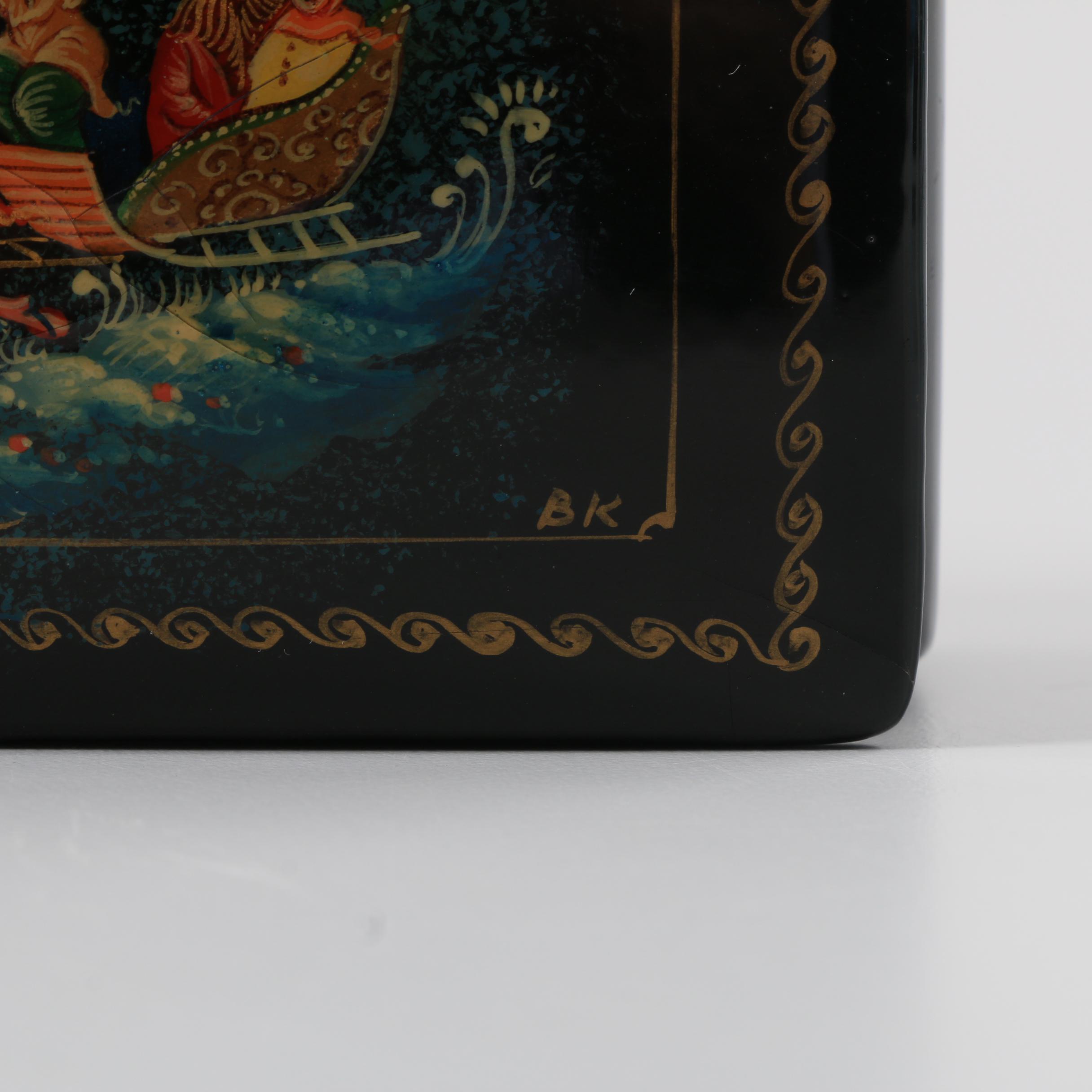 Three Russian Lacquer Palekh Boxes