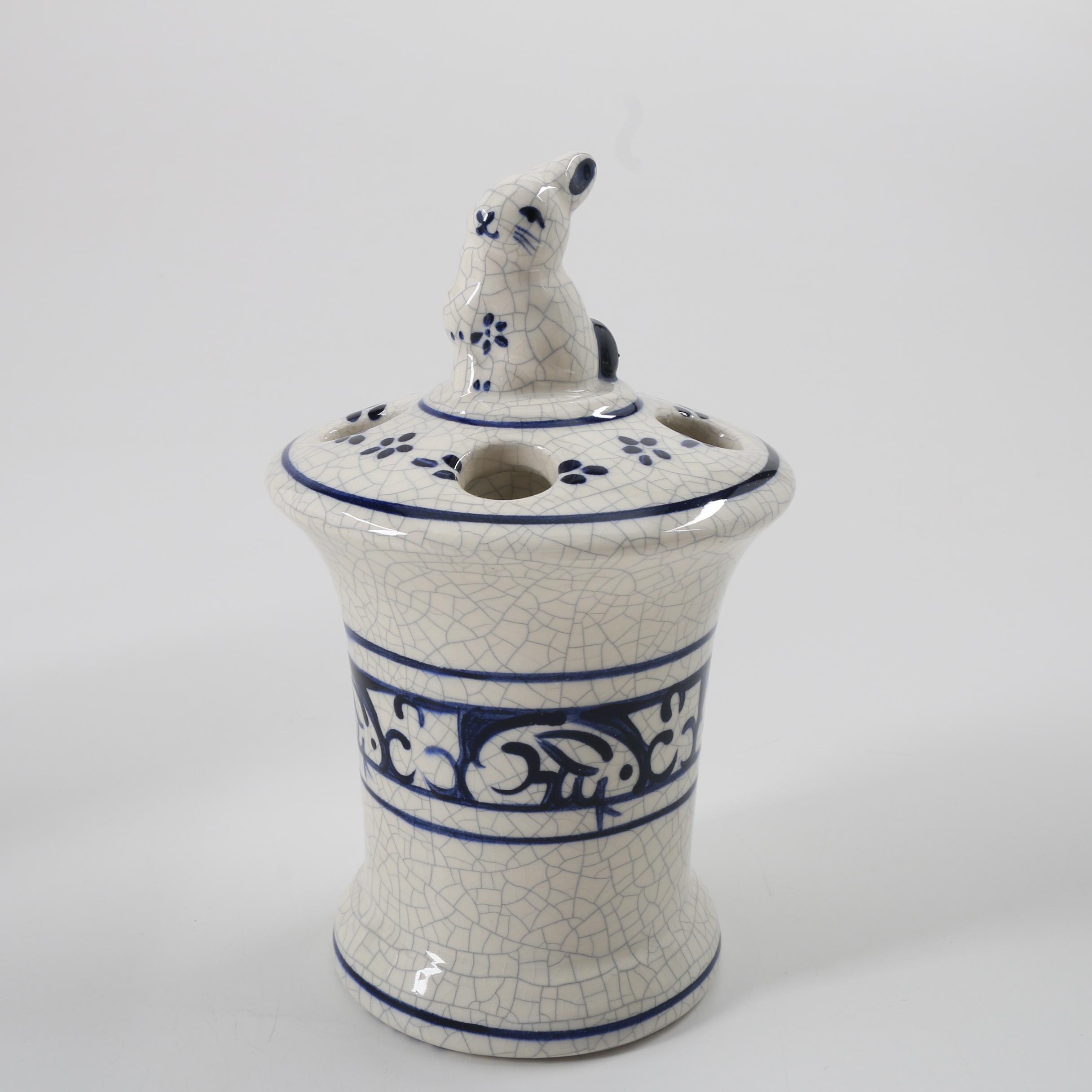 Dedham Pottery Toothbrush Holder and Saint-Uze Ceramic Jug