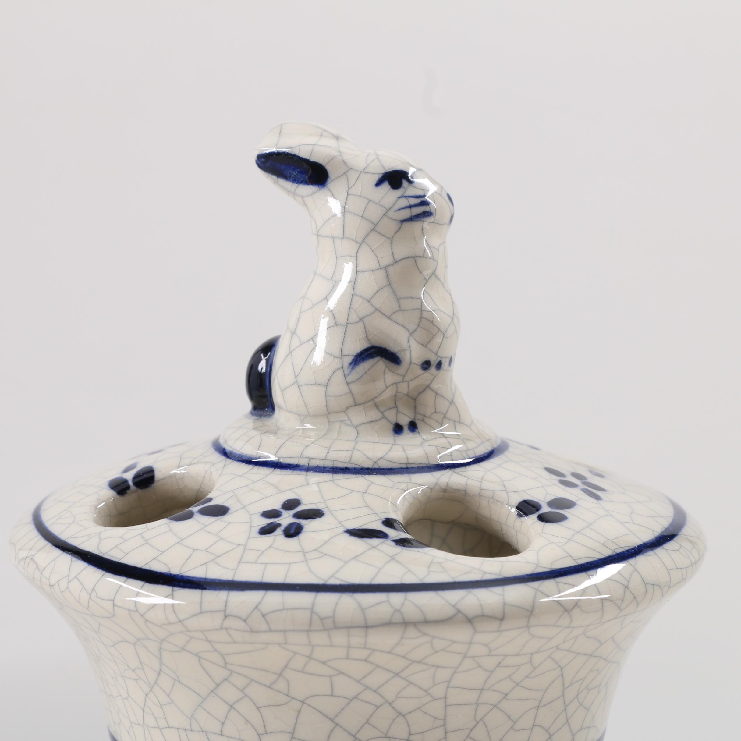 Dedham Pottery Toothbrush Holder and Saint-Uze Ceramic Jug