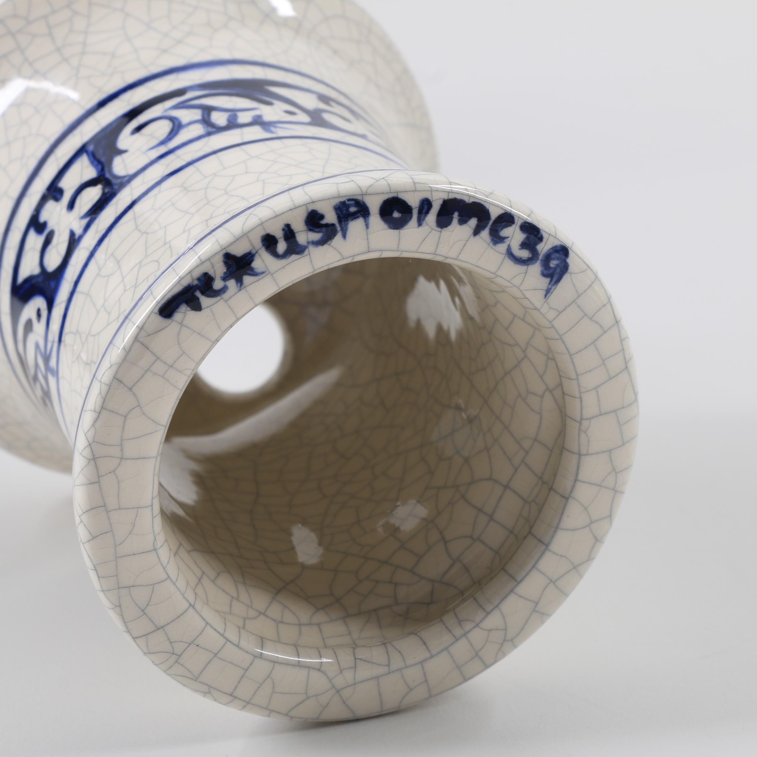 Dedham Pottery Toothbrush Holder and Saint-Uze Ceramic Jug