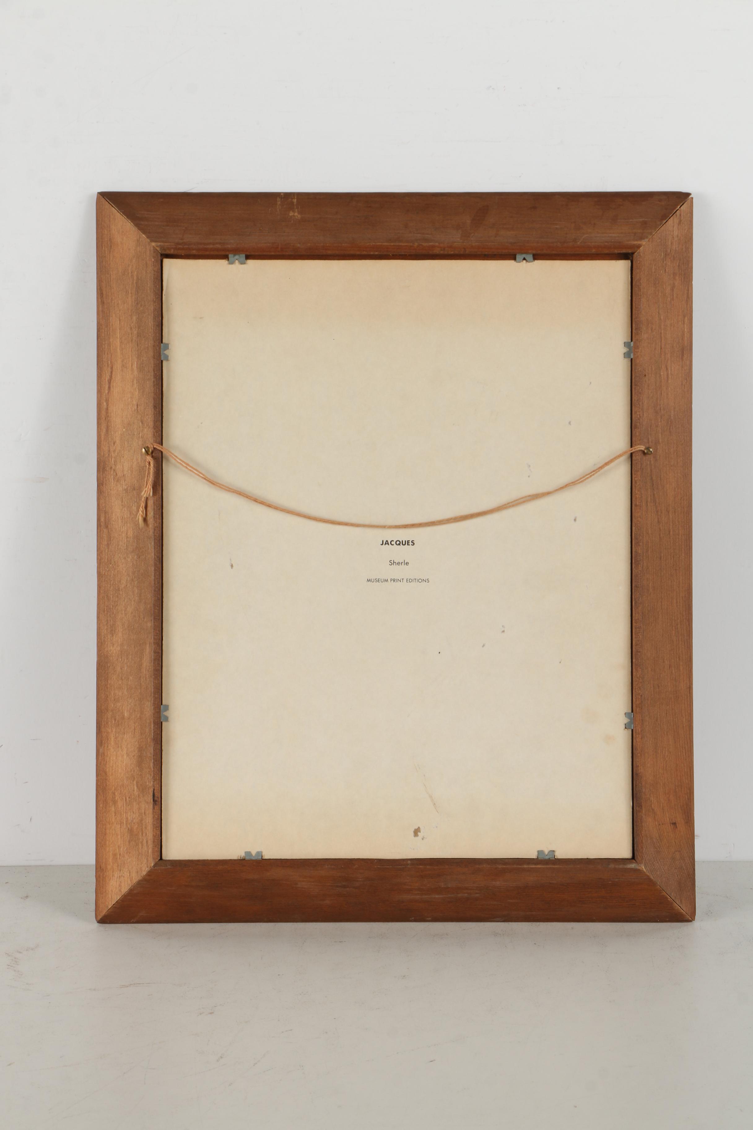 Pair of Mid-Century Offset Lithograph Museum Prints After Sherle Wood "Jacques" and "Gigi"