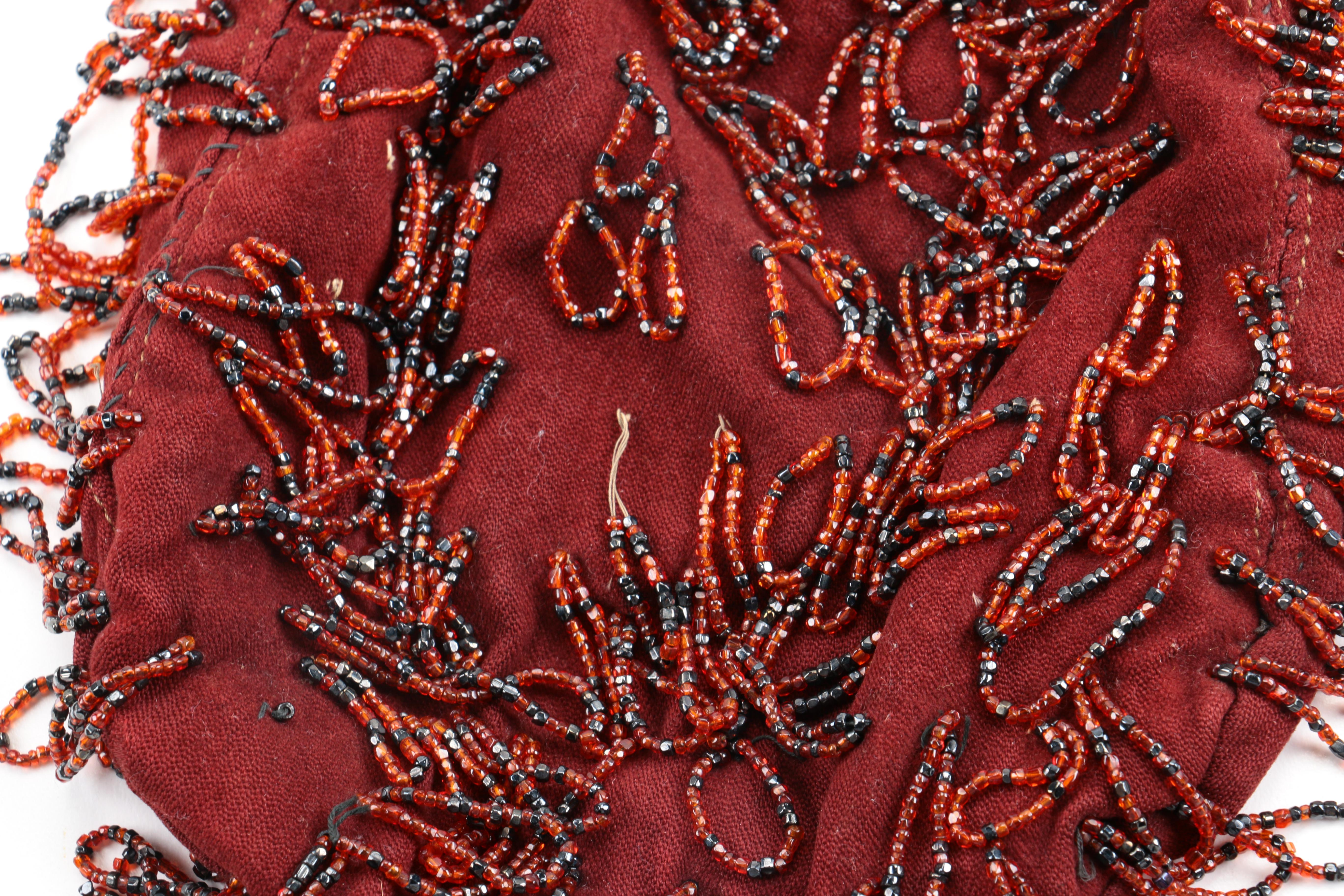 Woven Basketweave Handbag, Beaded Reticule, and Frame Bag
