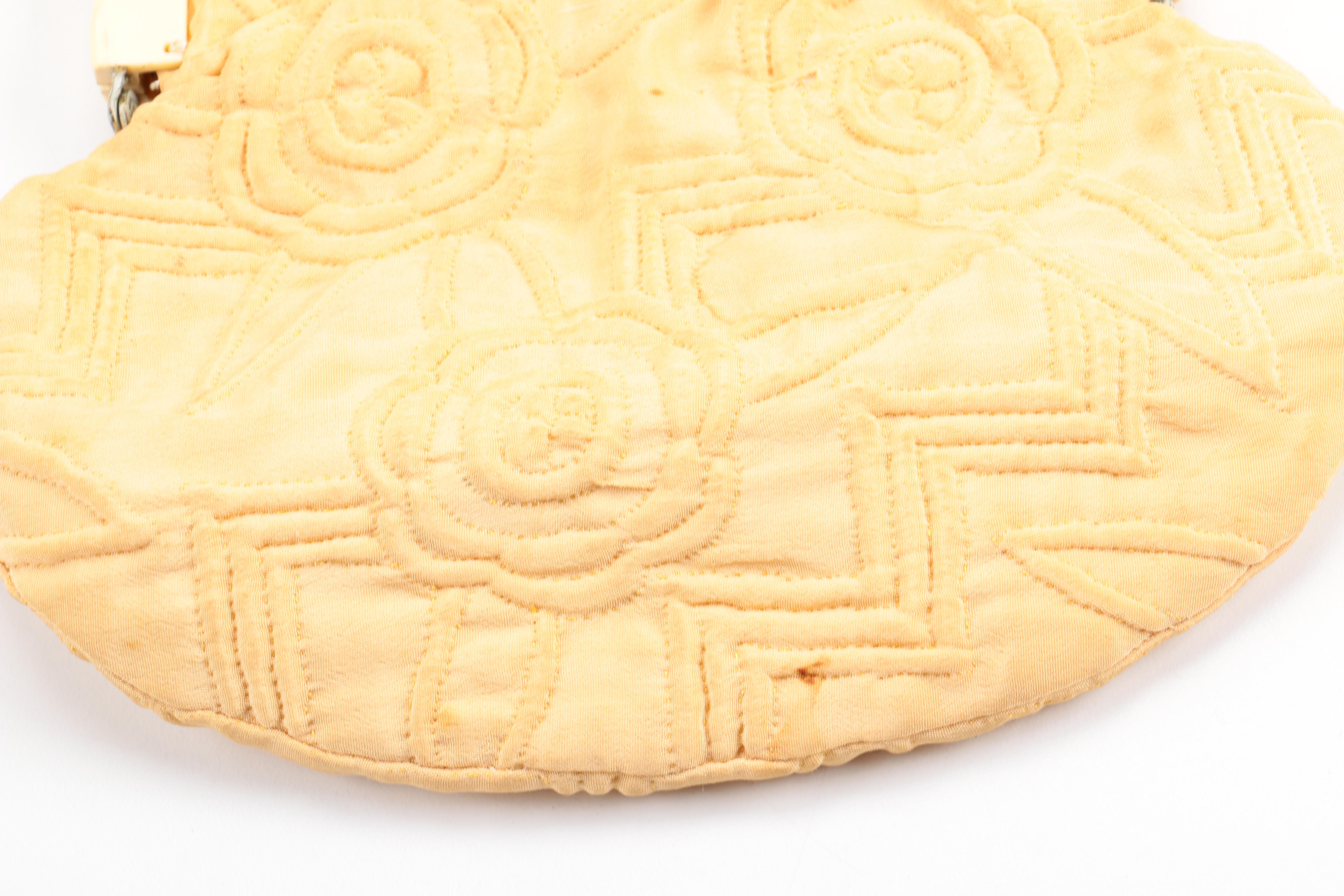 Woven Basketweave Handbag, Beaded Reticule, and Frame Bag