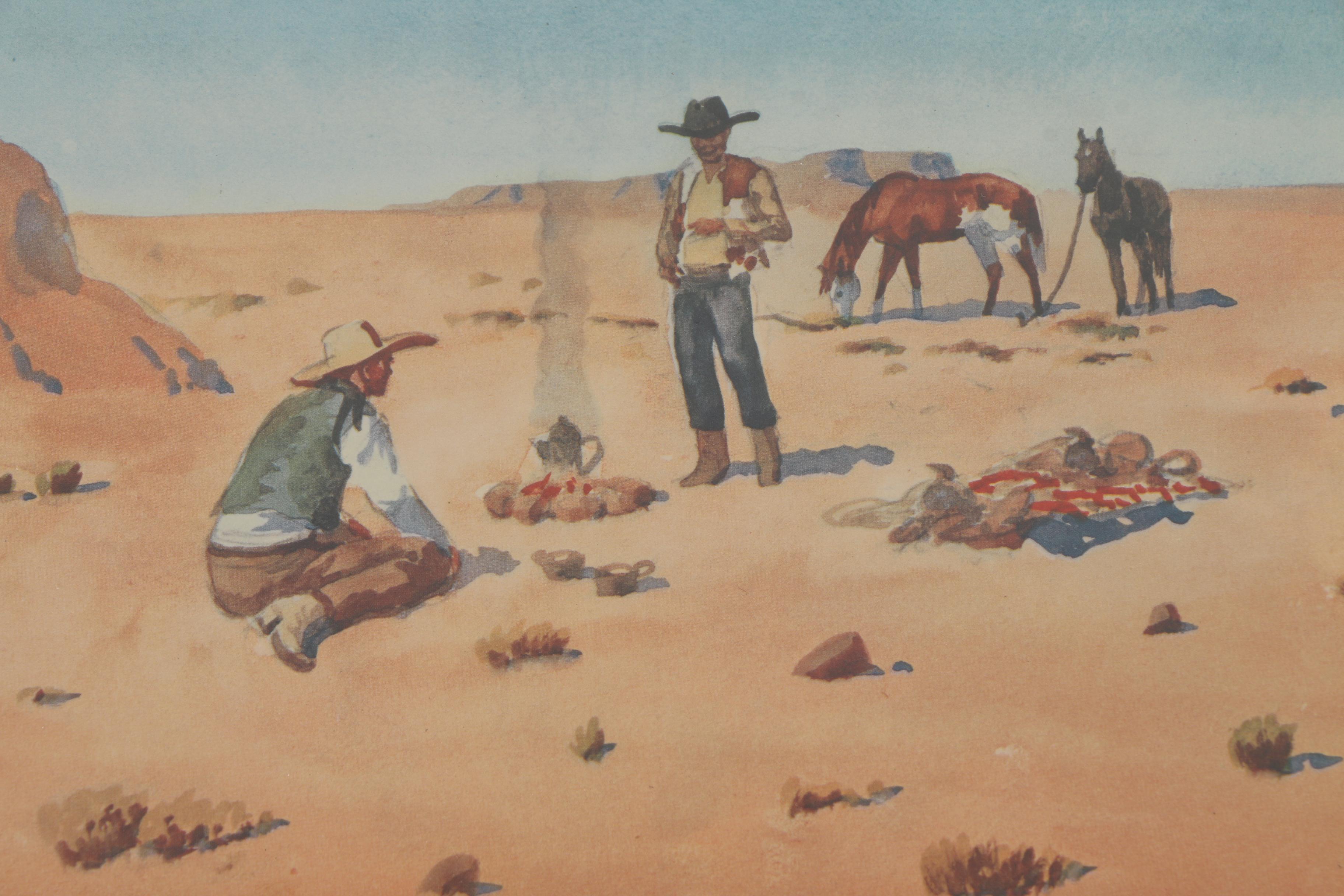 After Leonard H. Reedy Offset Lithographs of Western Scenes