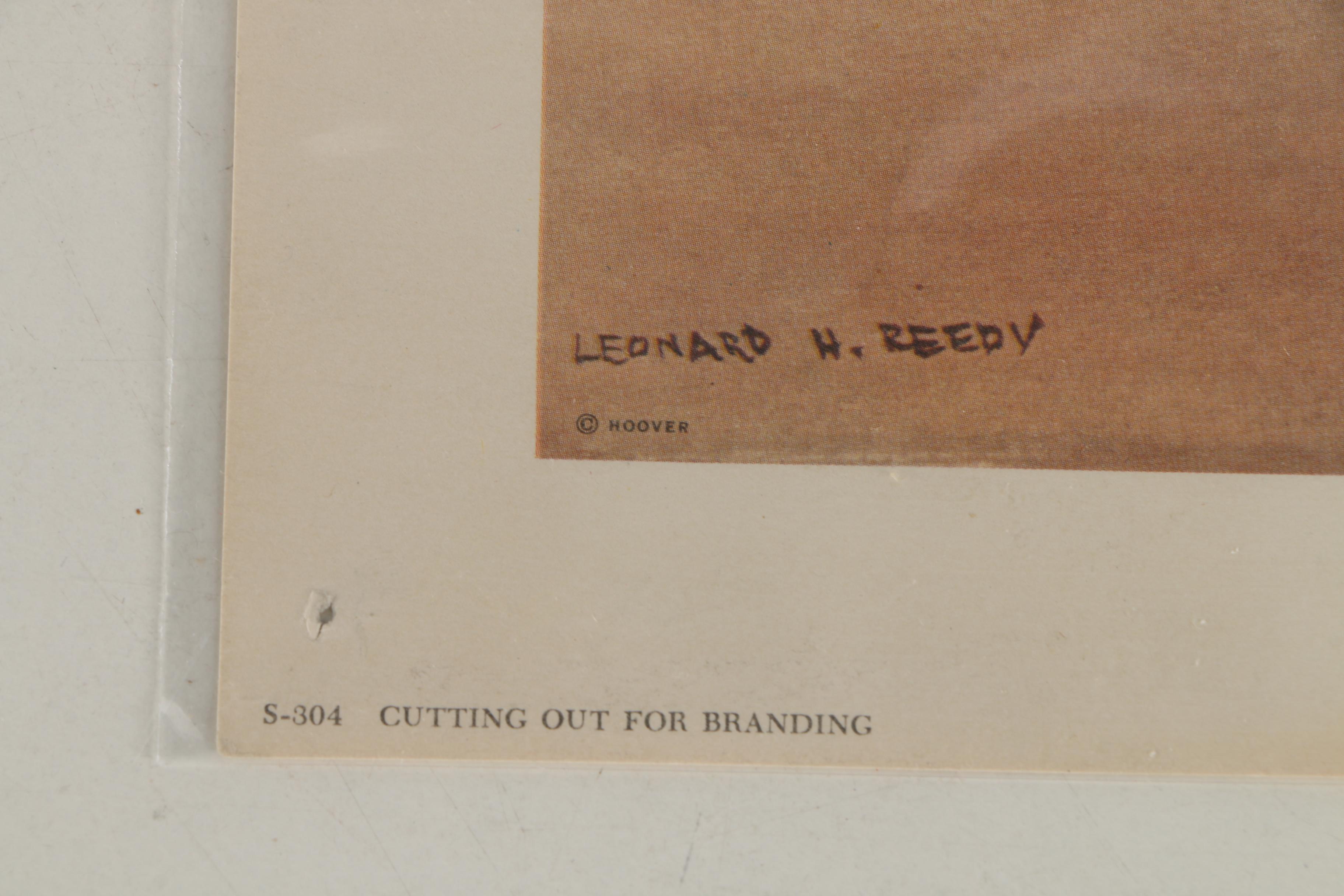 After Leonard H. Reedy Offset Lithographs of Western Scenes
