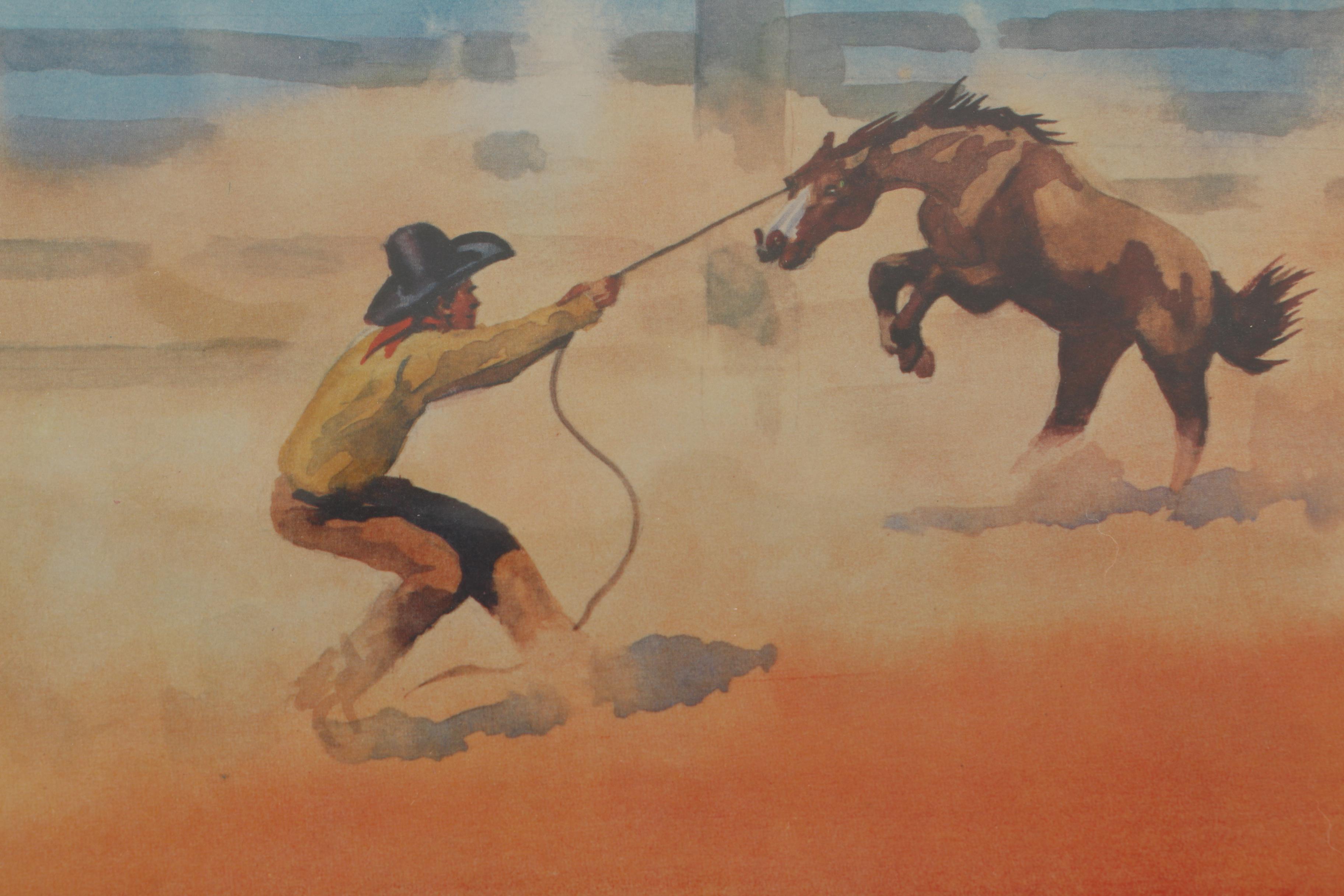 After Leonard H. Reedy Offset Lithographs of Western Scenes