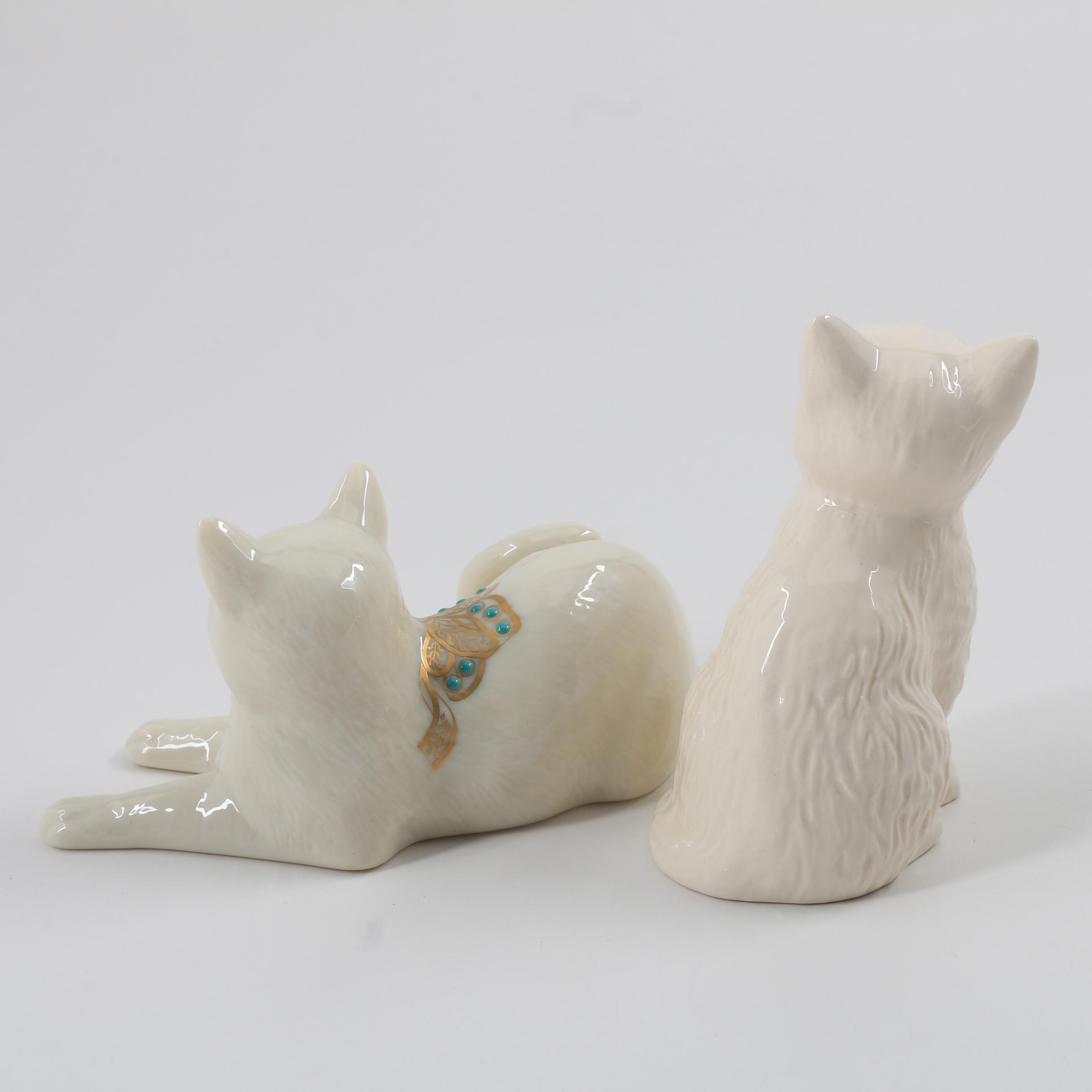 Royal Doulton and Lenox Porcelain Cat Figurines