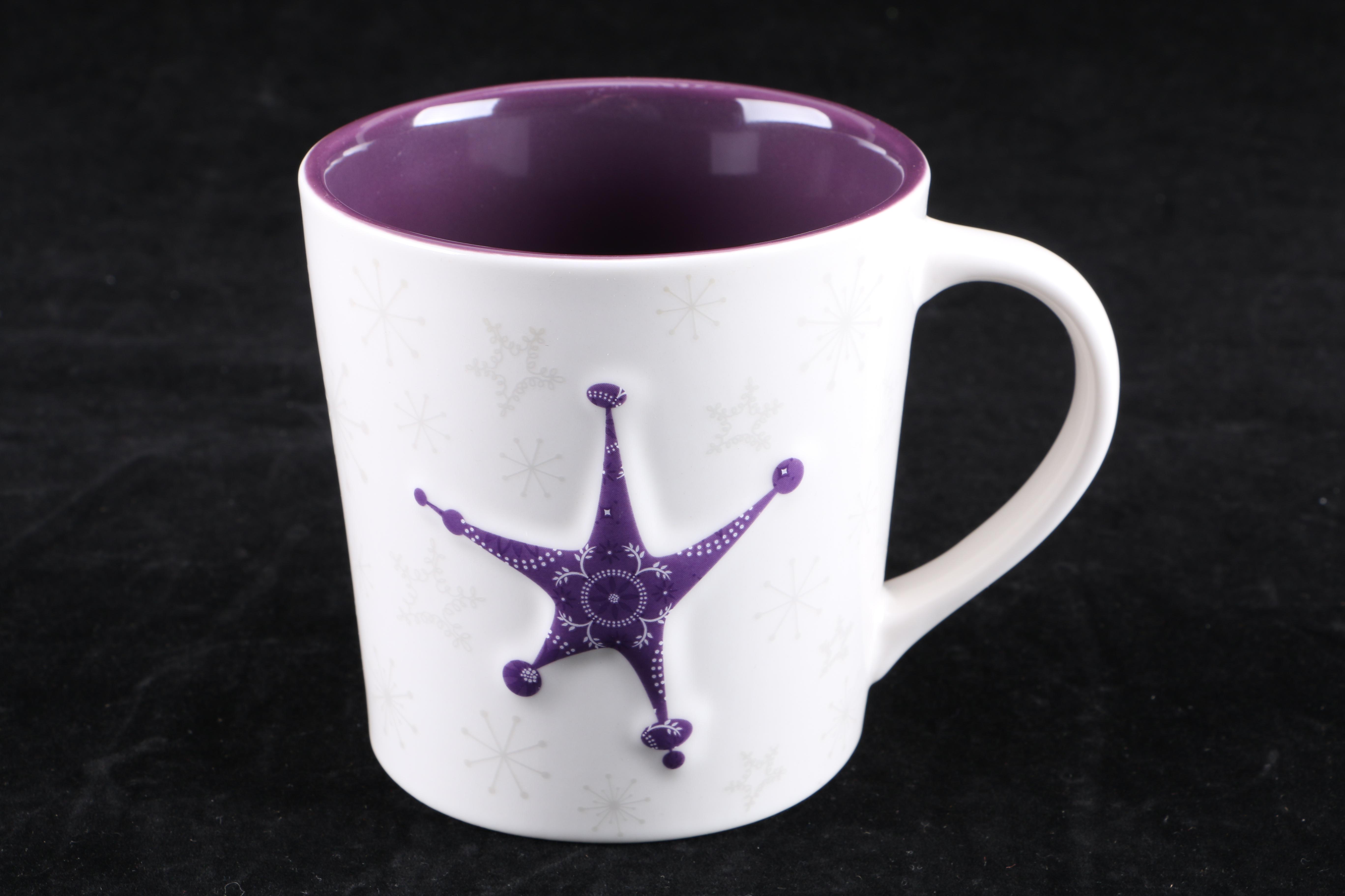 Assortment of Six Ceramic Starbucks Coffee Mugs