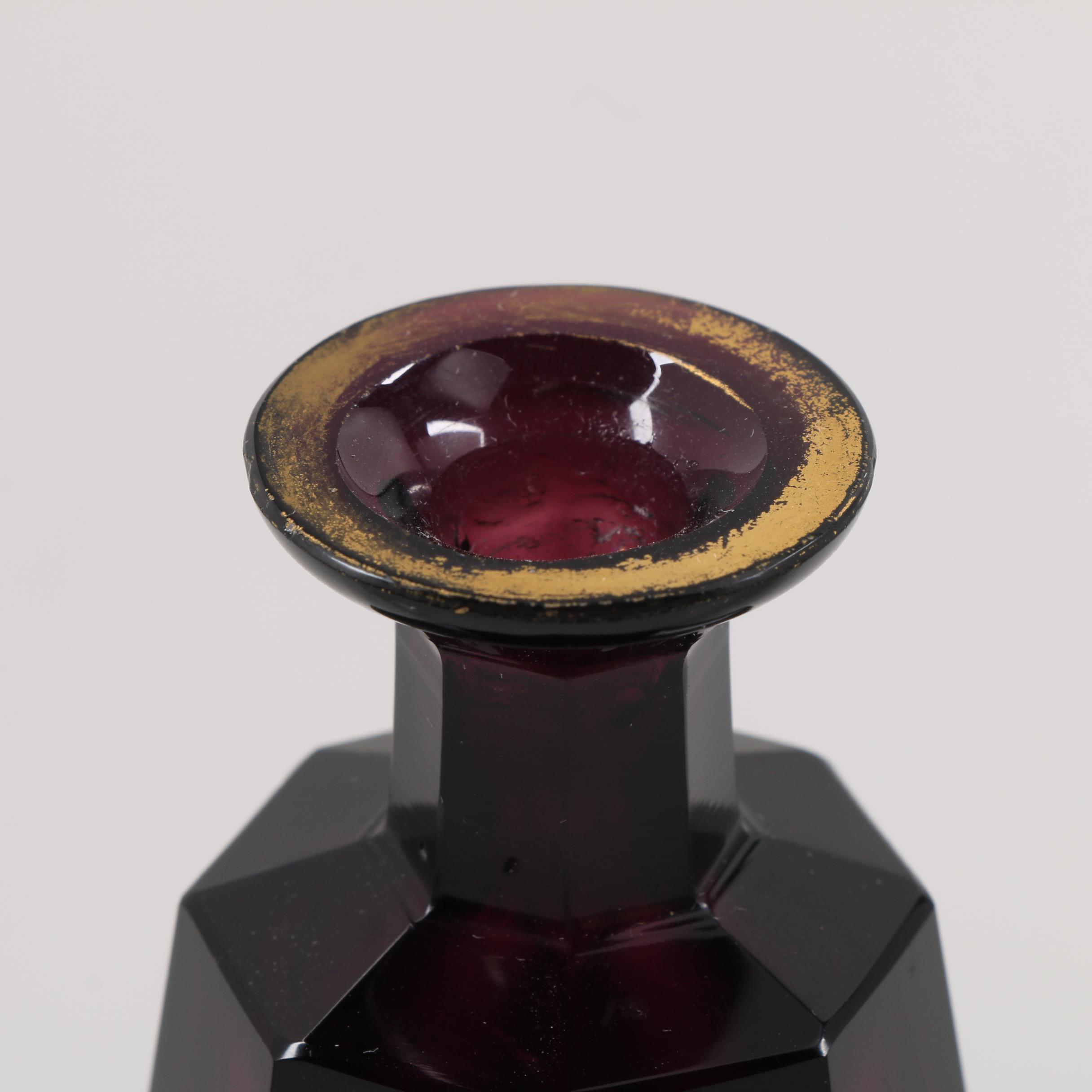 Two Antique Czechoslovakian Cologne Bottle Attributed to Moser